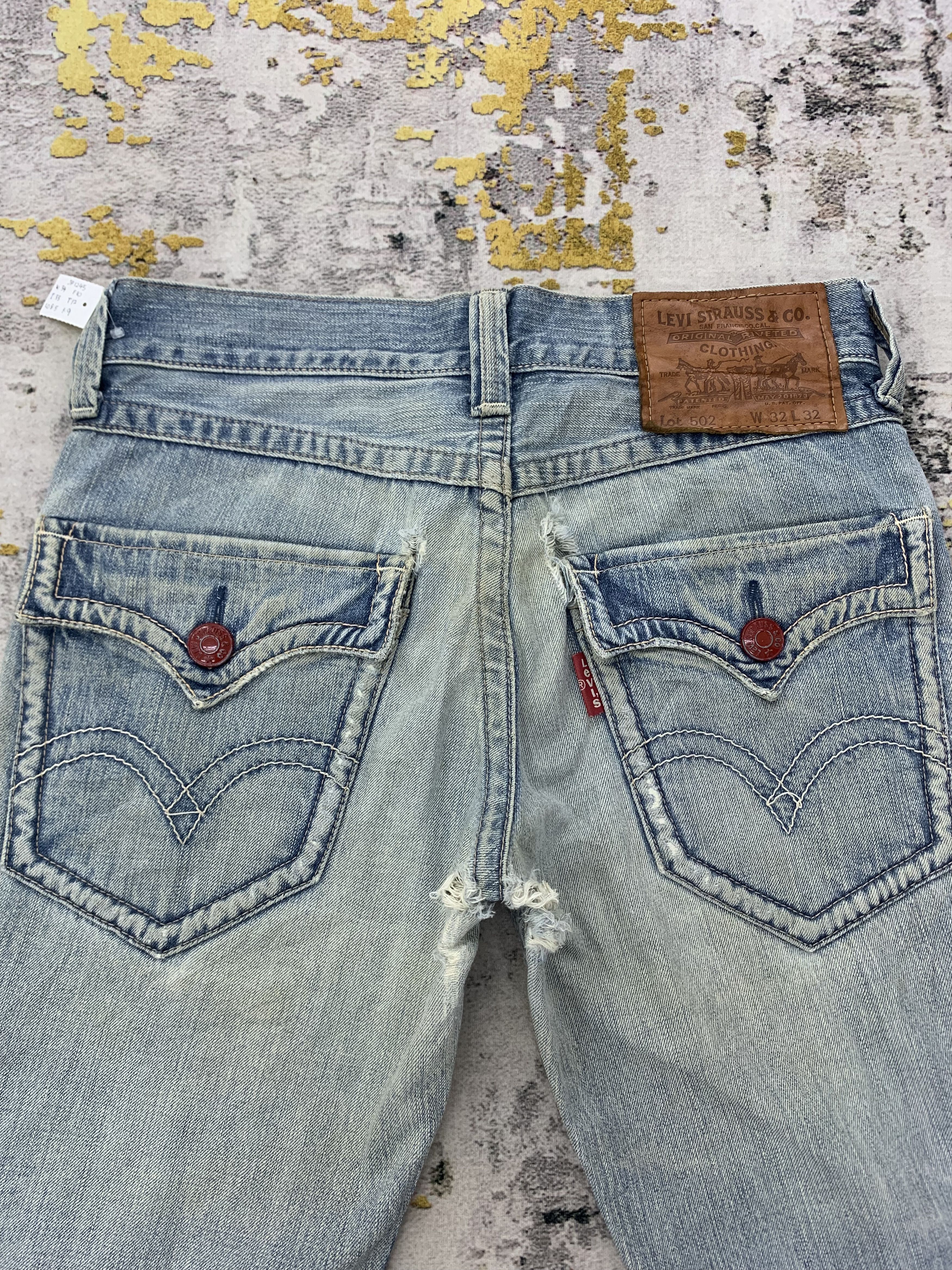 Levi's Vintage Levi's 502 Denim 34x33 Distressed Faded Size US 34 / EU 50 - 5 Thumbnail