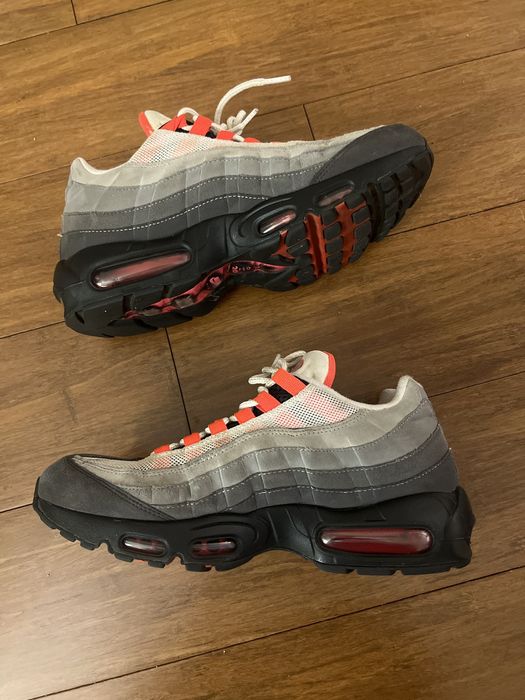 mens nike air max 95 solar red