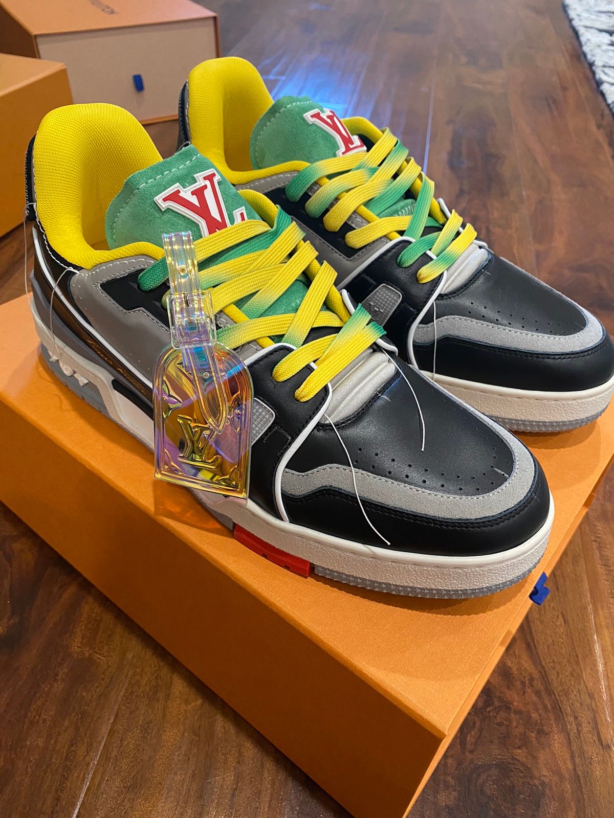 Upcycled Luxe Vibrant Sneakers : lv trainer upcycle