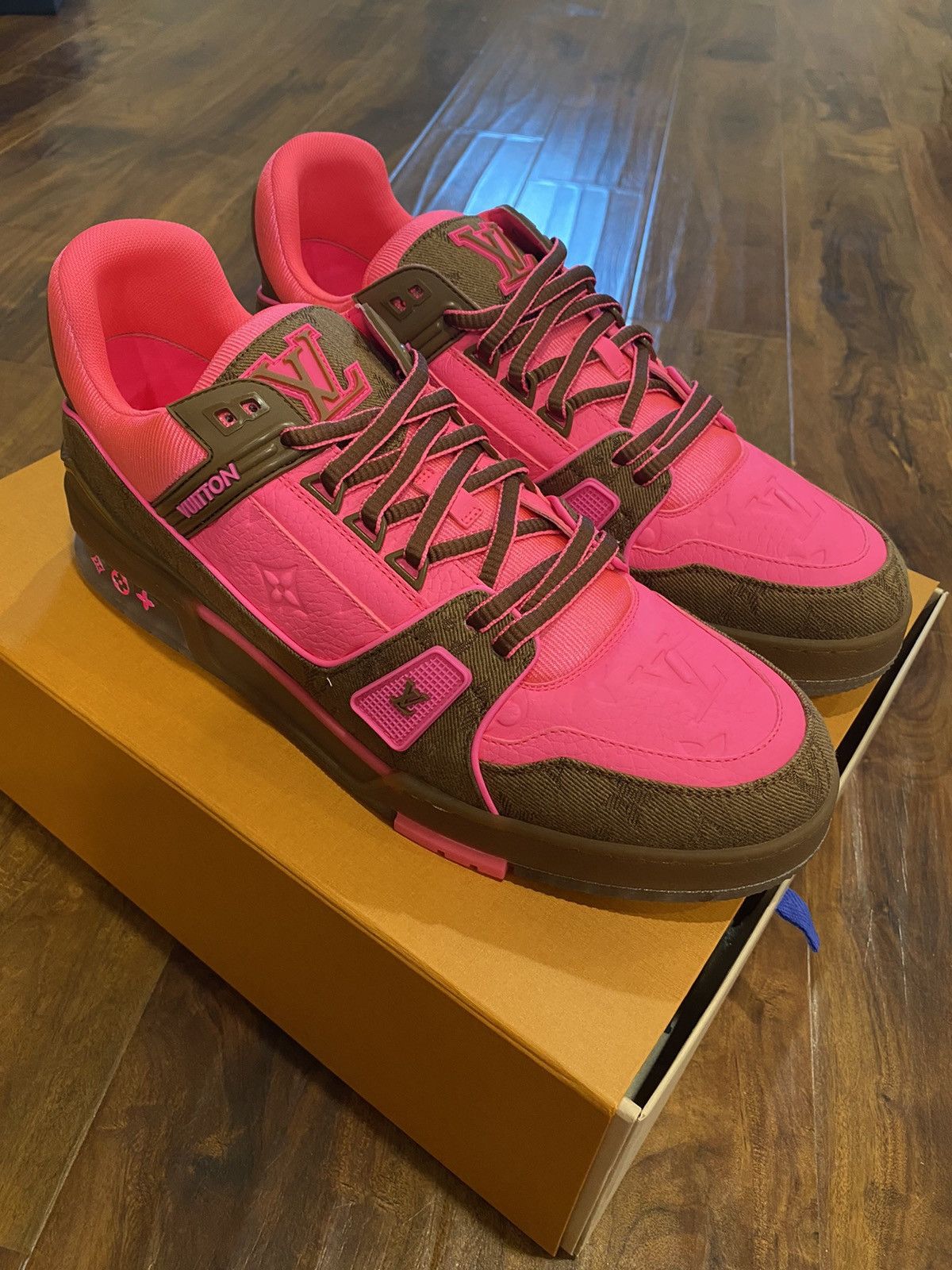 Pre-owned Louis Vuitton X Virgil Abloh Lv Trainer Shoes In Pink