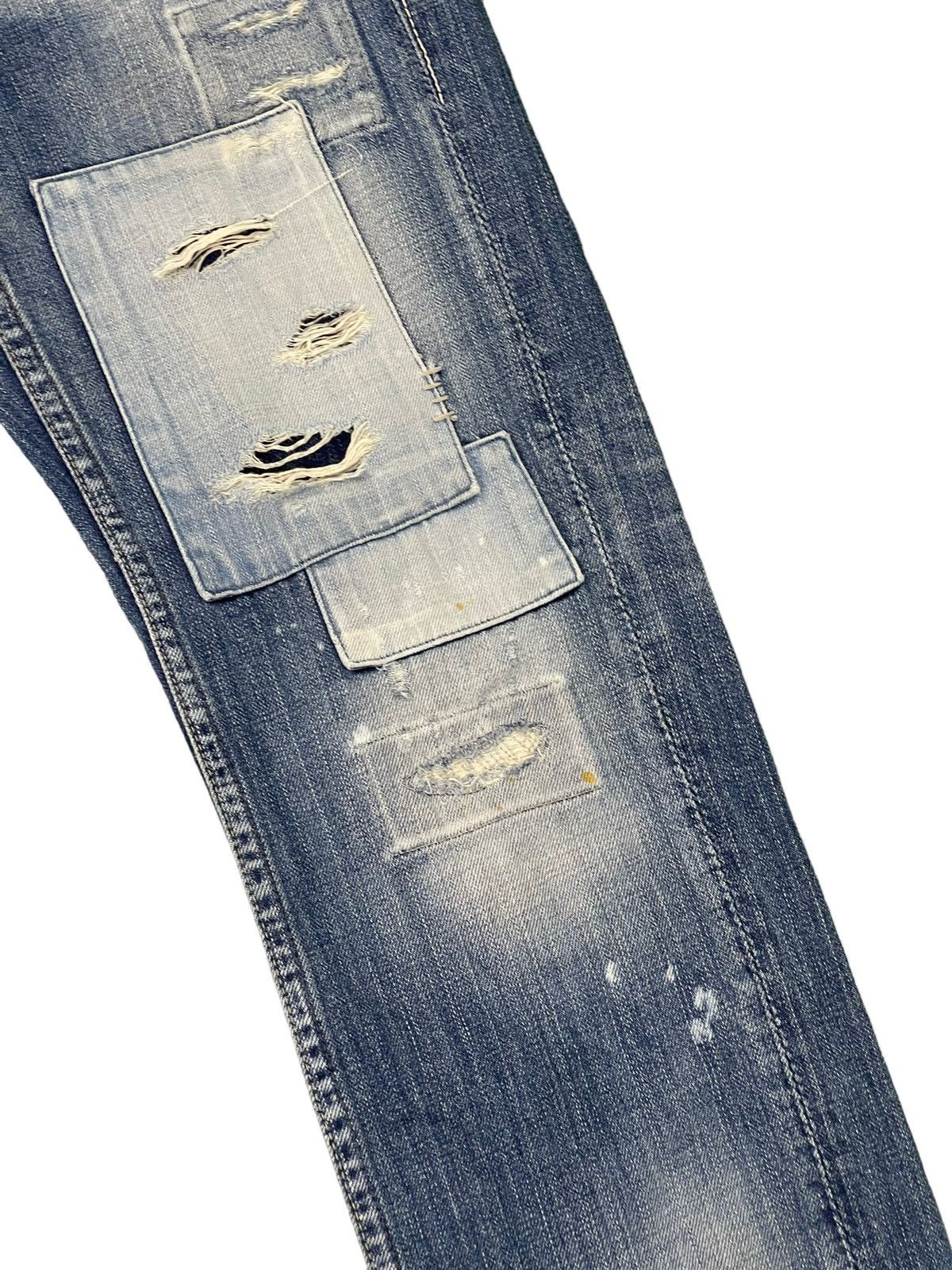 Japanese Brand Slim Jeans Cepo Japan Patchwork Boro Denim Distress 13🟦 Size US 31 - 7 Thumbnail