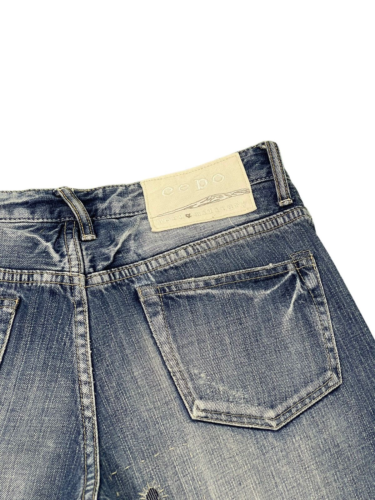 Japanese Brand Slim Jeans Cepo Japan Patchwork Boro Denim Distress 13🟦 Size US 31 - 20 Thumbnail
