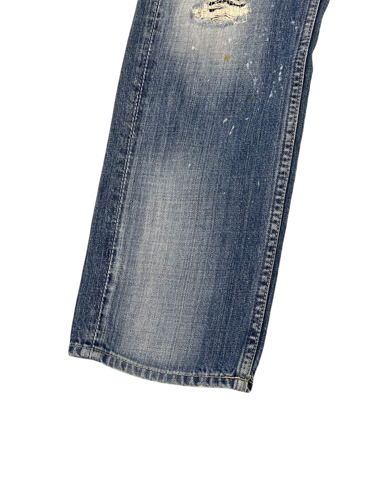 Japanese Brand Slim Jeans Cepo Japan Patchwork Boro Denim Distress 13🟦 Size US 31 - 5 Thumbnail