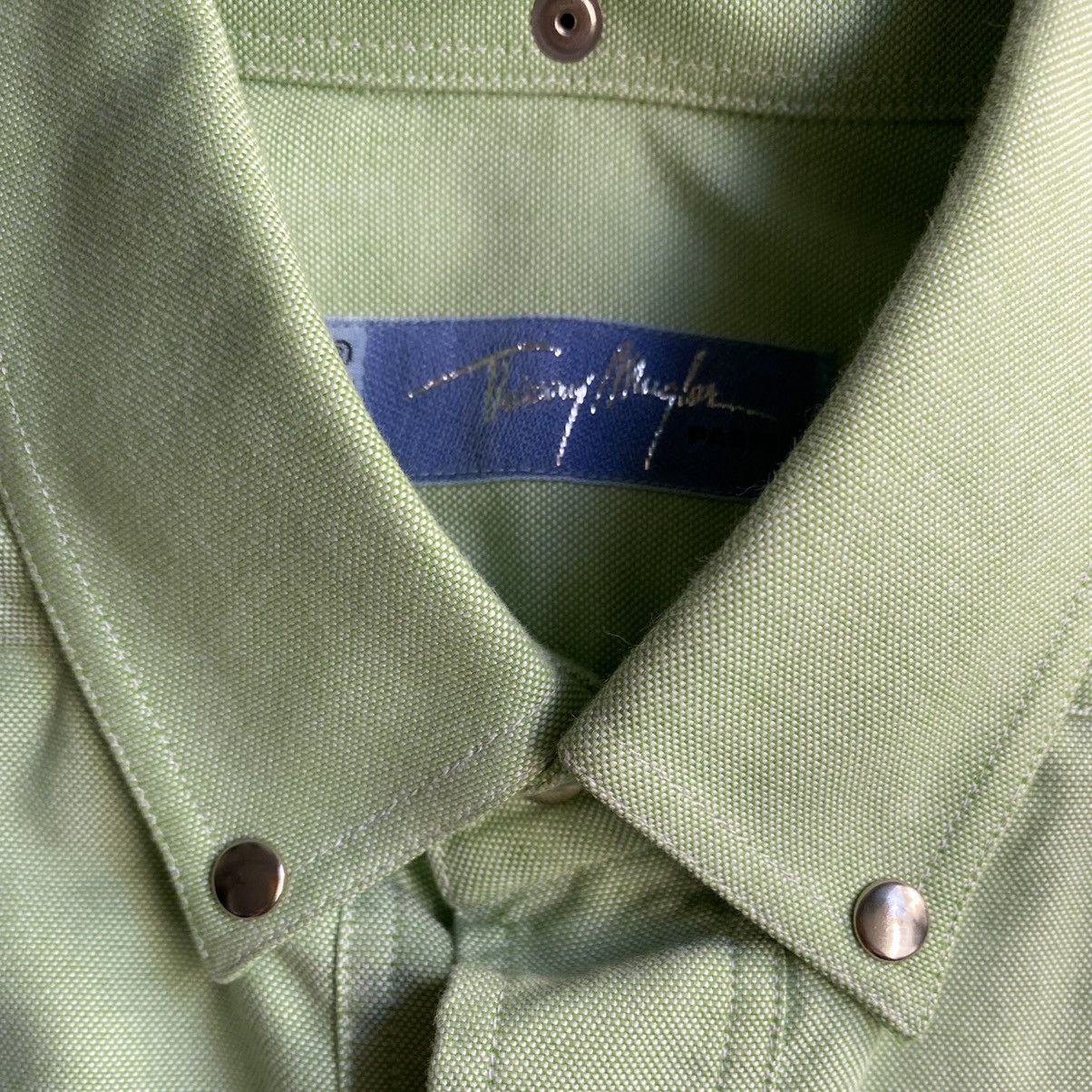 Mugler × Thierry Mugler × Vintage Vintage Mugler Rivet Snap Buttons Shirt Made In France Size US S / EU 44-46 / 1 - 3 Thumbnail