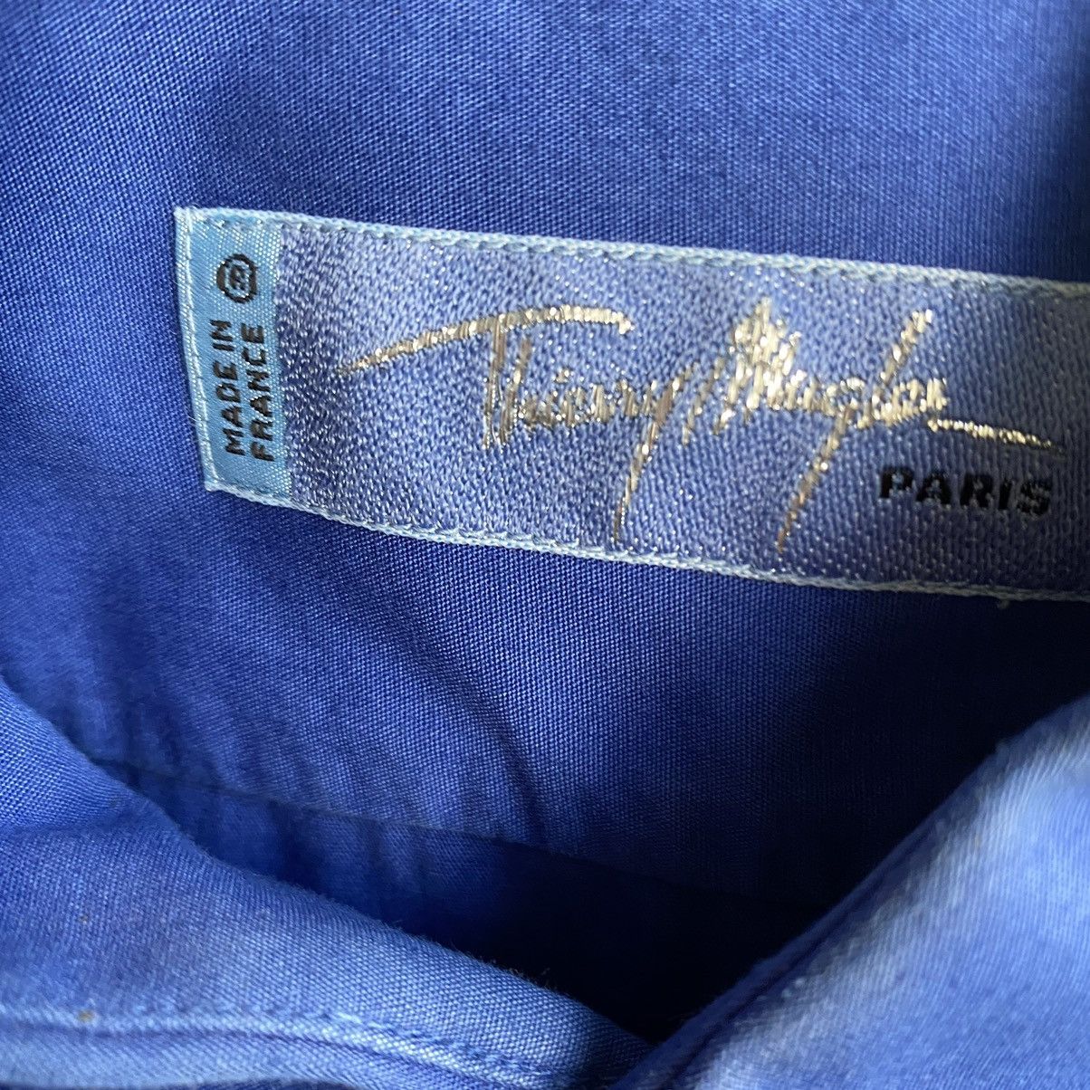 Mugler × Thierry Mugler × Vintage Vintage Mugler Rivet Snap Buttons Shirt Made In France Size US S / EU 44-46 / 1 - 3 Thumbnail