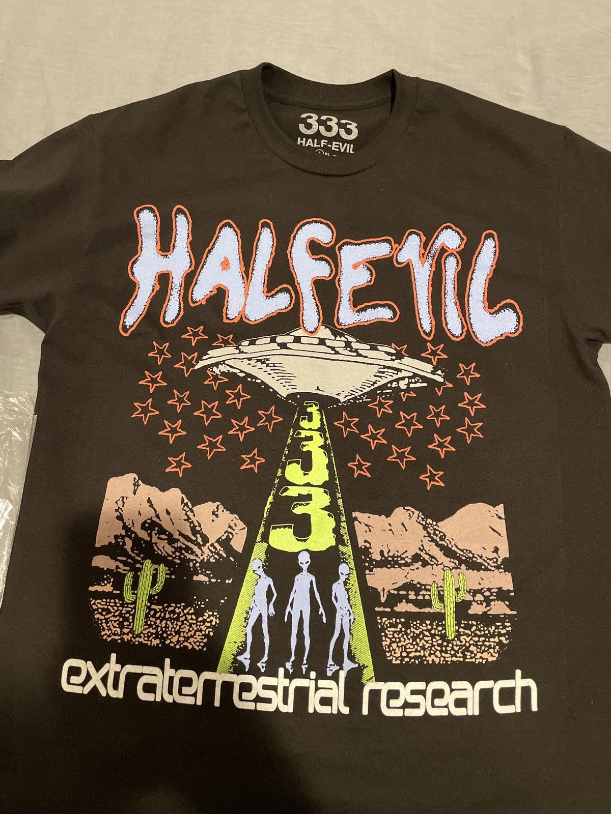 Half Evil Half evil extraterrestrial research t shirt Size US L / EU 52-54 / 3 - 1 Thumbnail