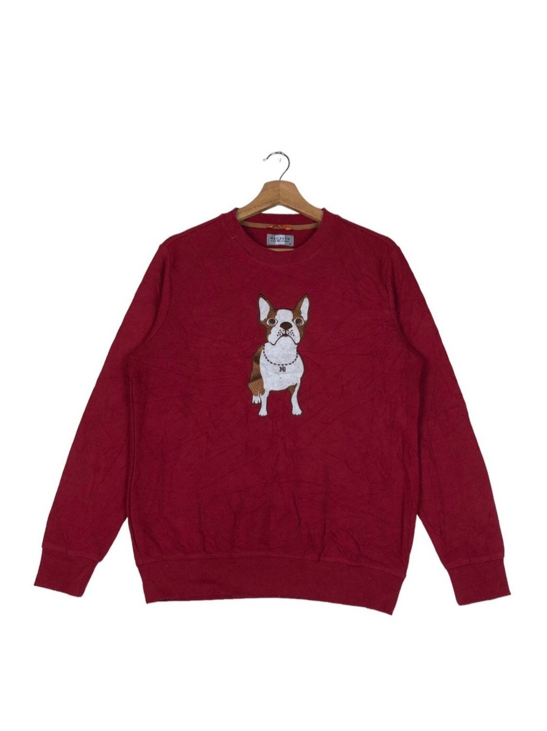 image of Macbeth Pug Logo Sweatshirt in Red, Men's (Size Medium)