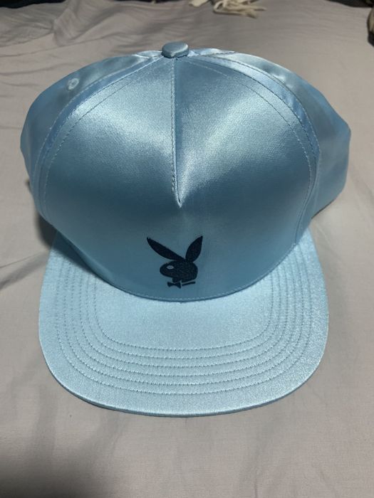 Supreme Supreme x Playboy Satin 5 Panel Hat BLUE SS16 | Grailed