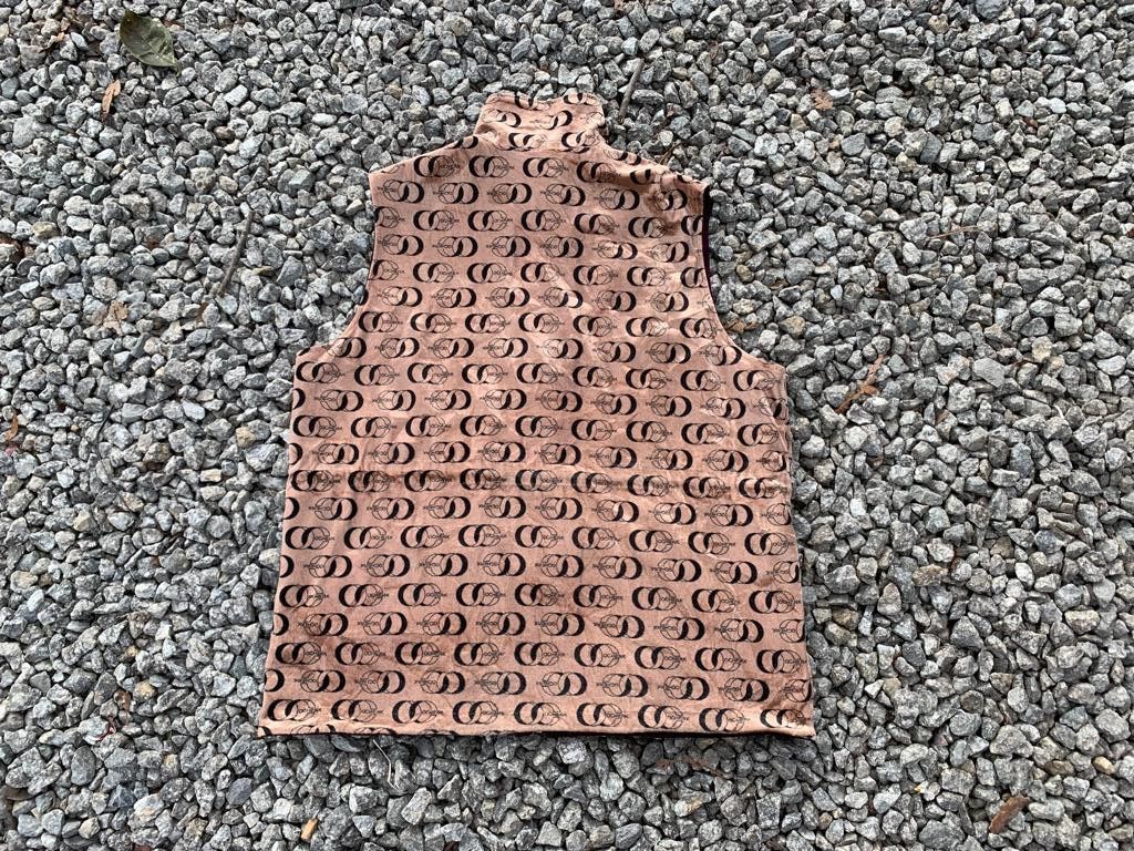 Designer × Japanese Brand × Vintage Vest Towdou Monogram Reversible Size M / US 6-8 / IT 42-44 - 2 Thumbnail
