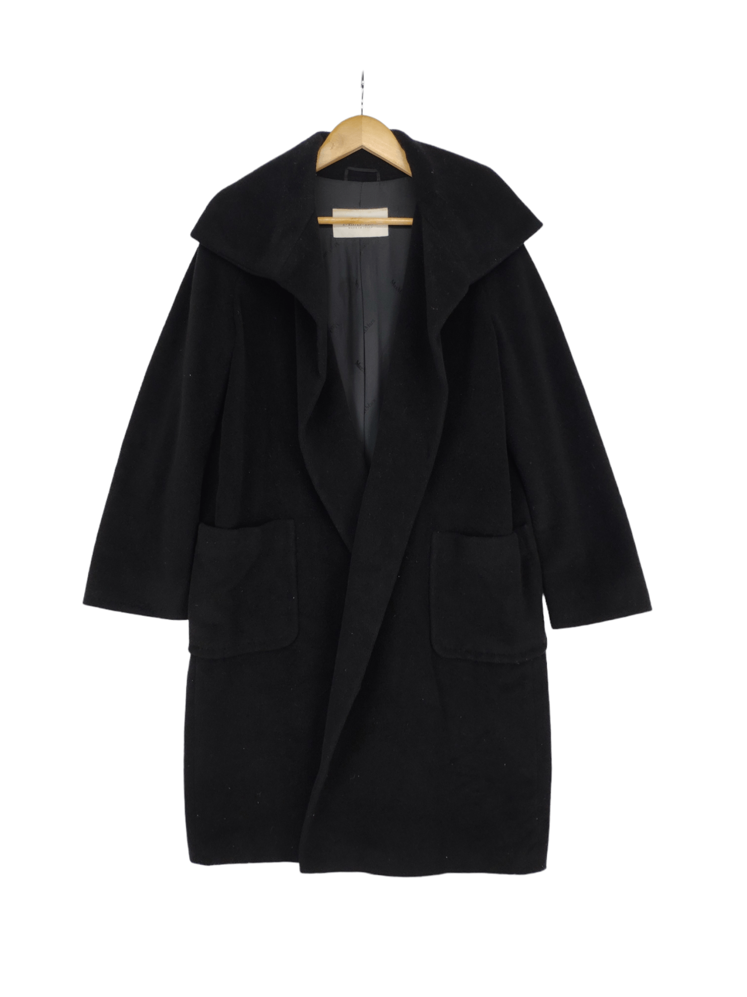 Max Mara Max Mara Wool Long Coat Cardigan Black Size M / US 6-8 / IT 42-44 - 1 Thumbnail