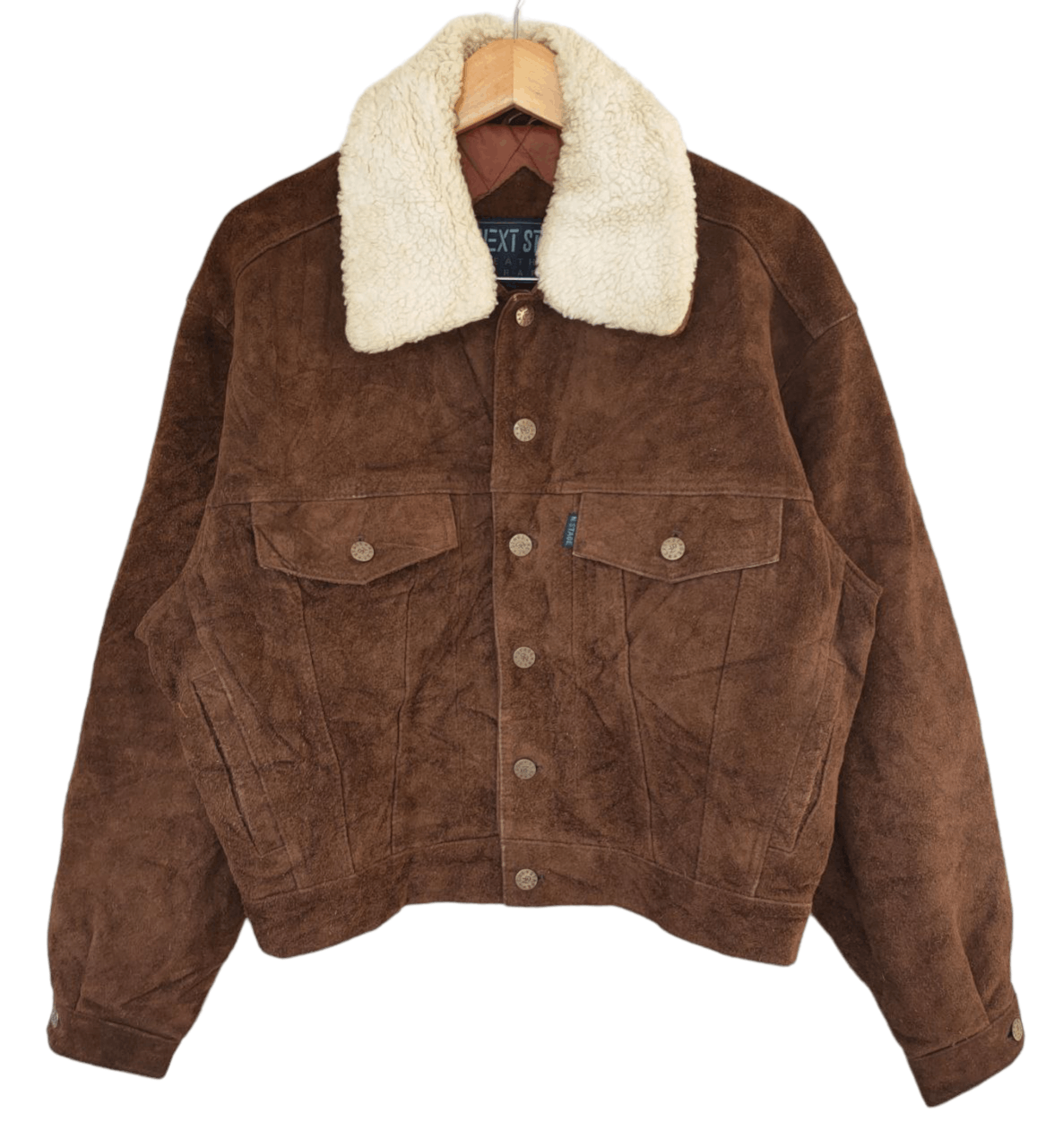 image of Next Stage Cowhide Leather Jacket in Brown, Men's (Size Medium)