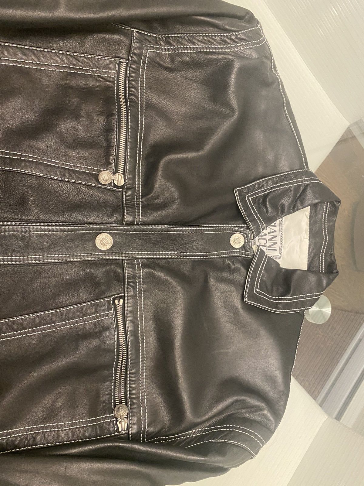 Designer × Versace × Vintage RARE ARCHIVAL GIANNI VERSACE LAMB SKIN JACKET Size US XL / EU 56 / 4 - 3 Thumbnail