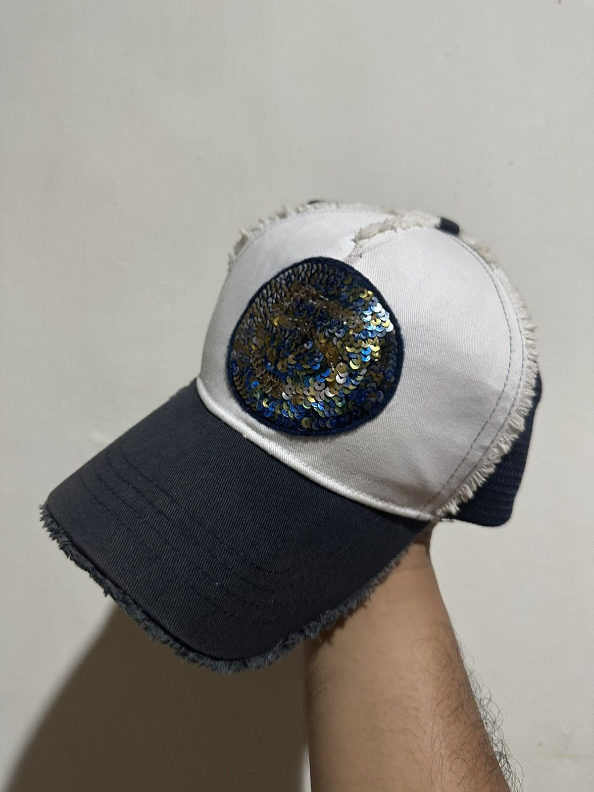 image of Vintage Distress Yoshinori Kotake Trucked Hat in Faded Black, Men's