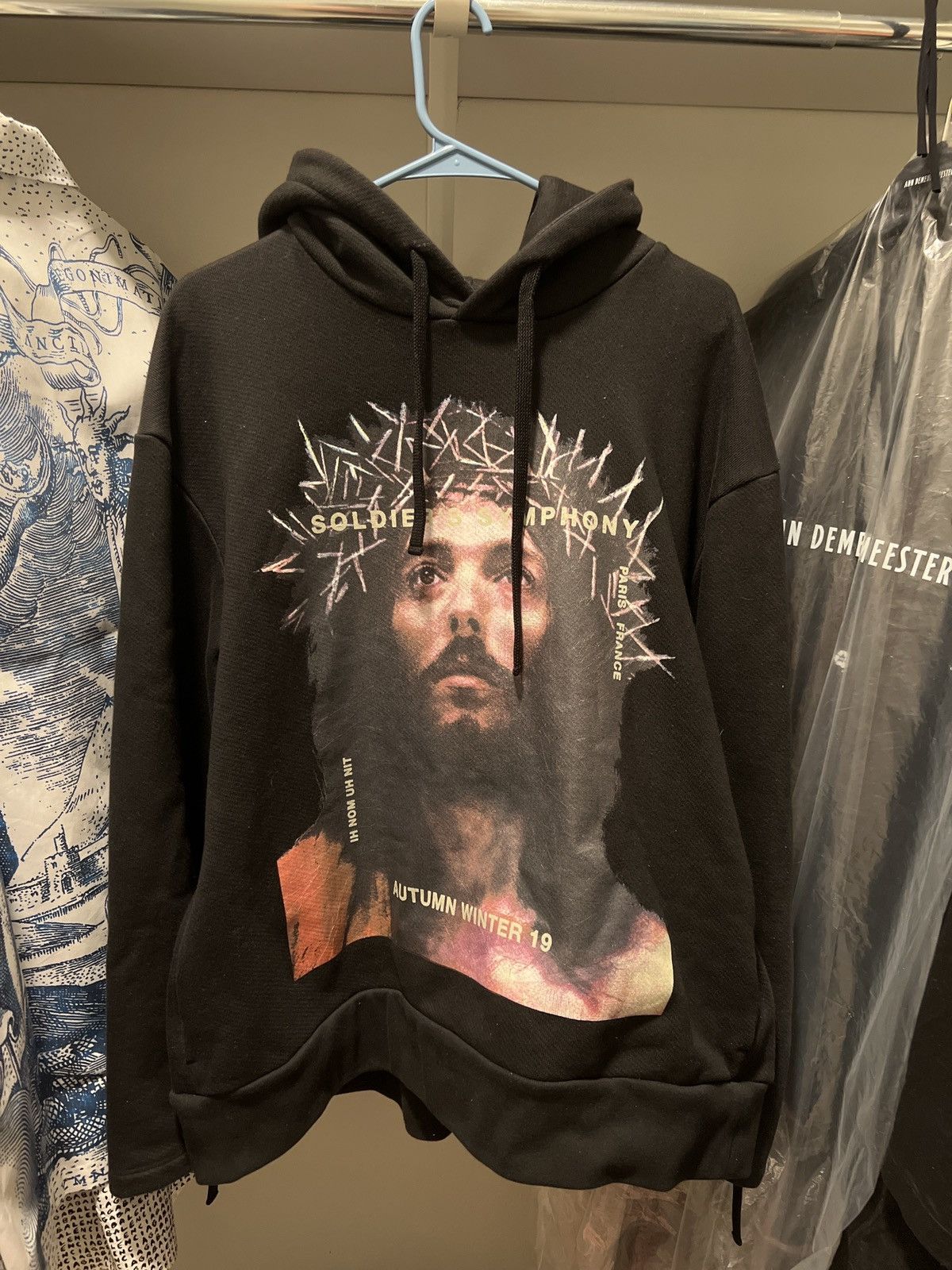 Ih Nom Uh Nit Ih Nom Uh Nit AW19 Jesus Hoodie Size US M / EU 48-50 / 2 - 1 Thumbnail