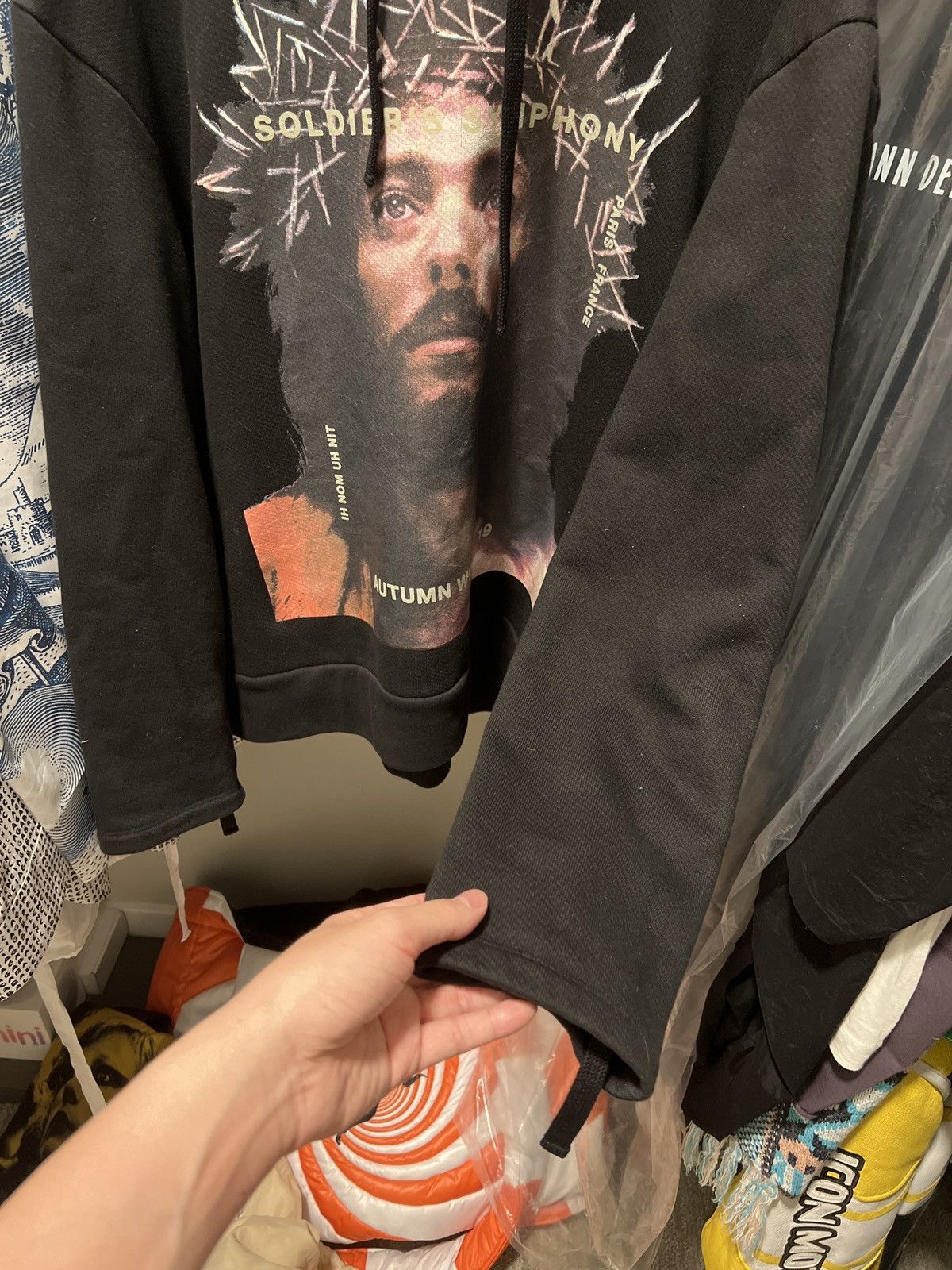 Ih Nom Uh Nit Ih Nom Uh Nit AW19 Jesus Hoodie Size US M / EU 48-50 / 2 - 2 Thumbnail