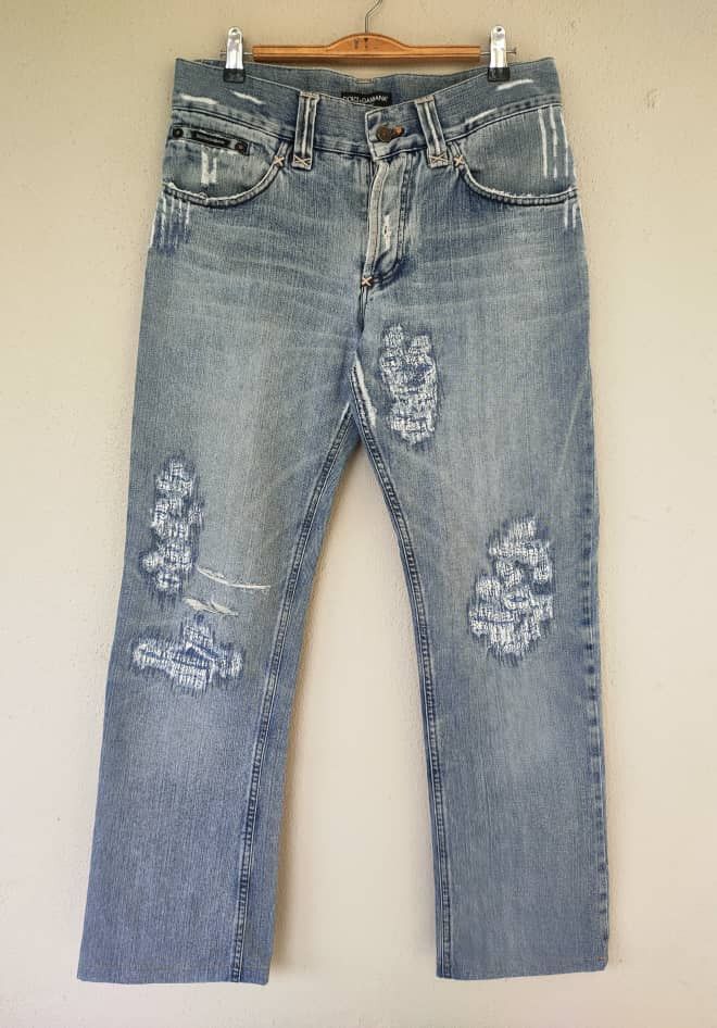 Dolce & Gabbana D&G Distressed Denim Size US 33 - 1 Thumbnail