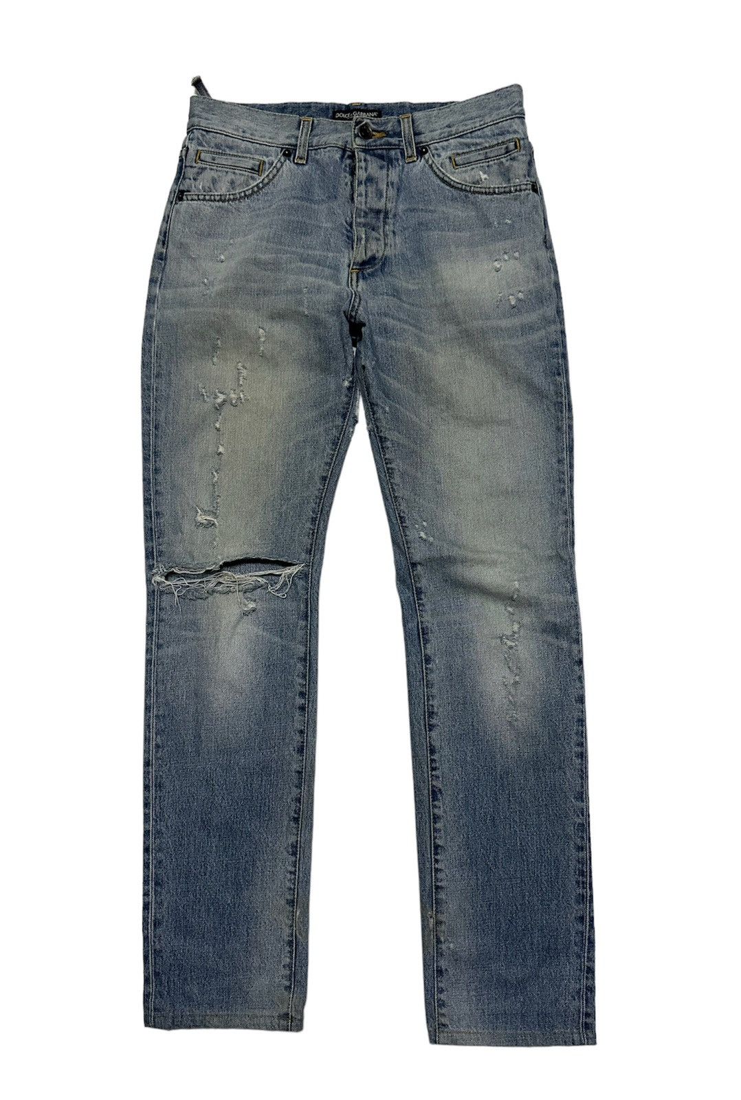 Dolce & Gabbana Dolce & gabbana distressed denim jeans Size 30" / US 8 / IT 44 - 1 Thumbnail