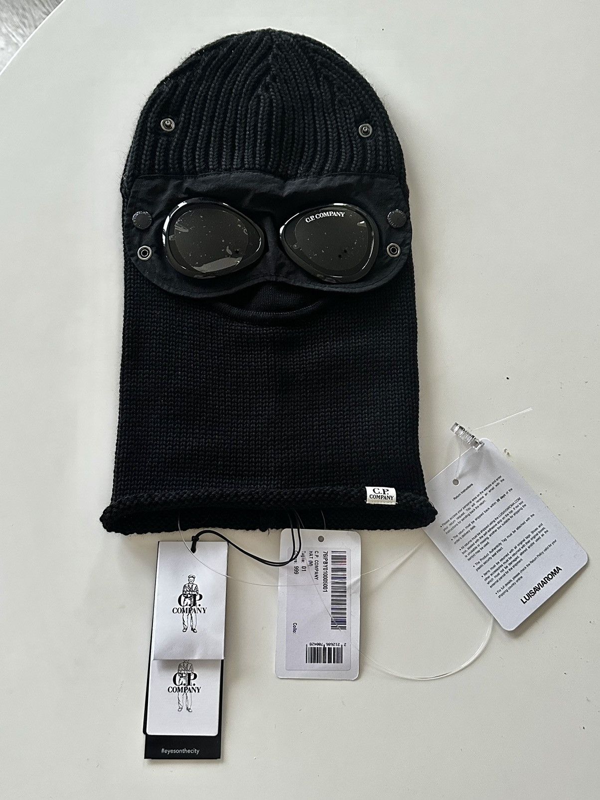 Pre-owned C P Company Goggle Balaclava Ski Mask In Black