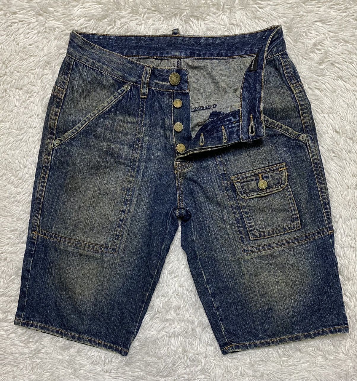 Dsquared2 × Vintage Dsquared Dungaree Spring 85 Rare Distressed Denim Size US 31 - 5 Thumbnail
