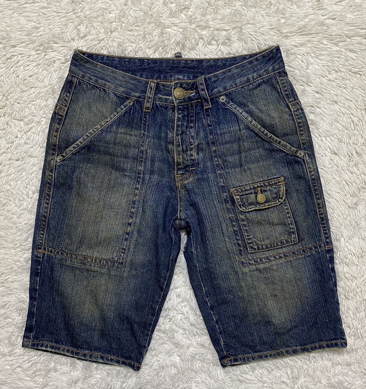 Dsquared2 × Vintage Dsquared Dungaree Spring 85 Rare Distressed Denim Size US 31 - 1 Thumbnail
