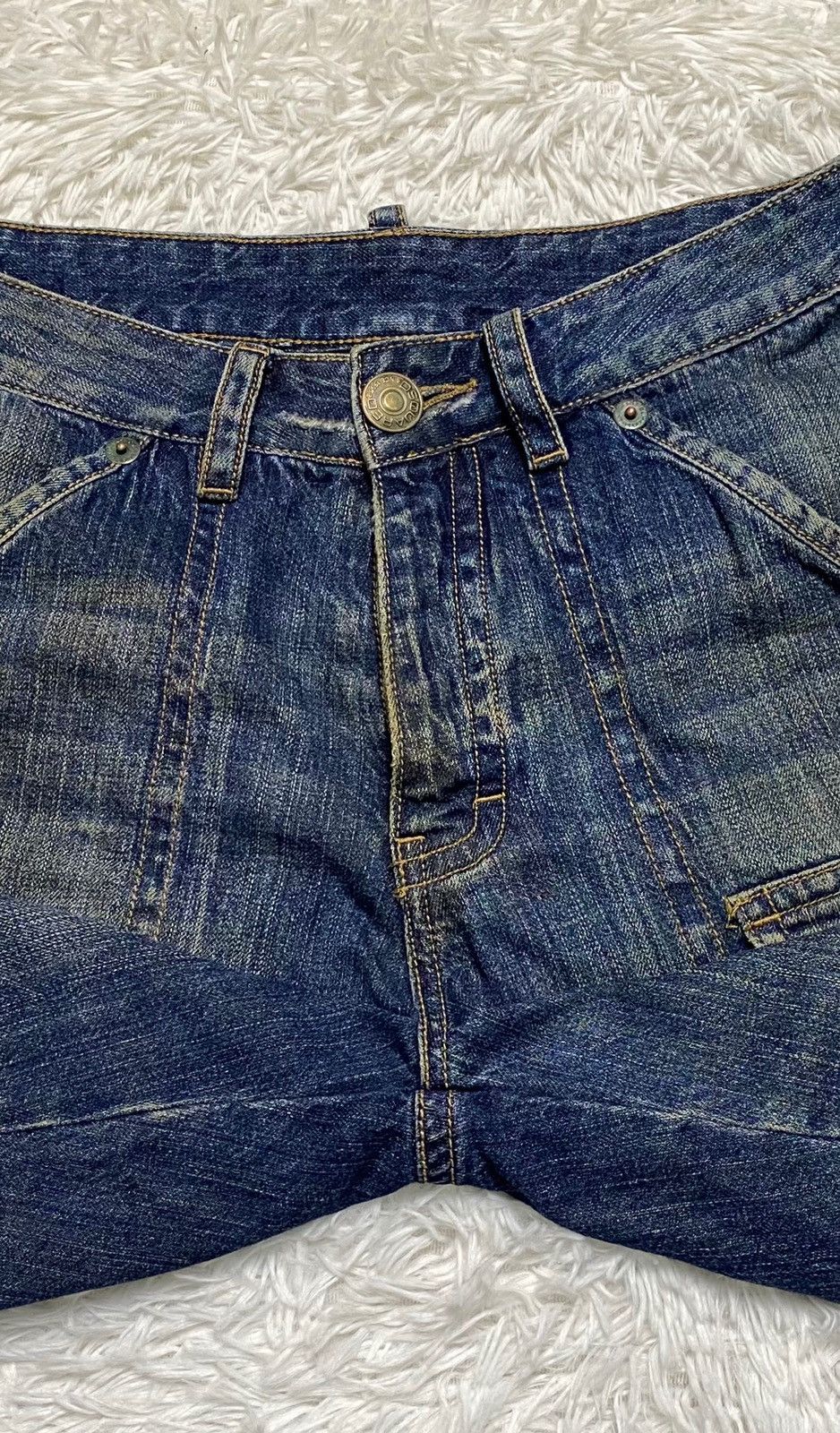 Dsquared2 × Vintage Dsquared Dungaree Spring 85 Rare Distressed Denim Size US 31 - 13 Thumbnail