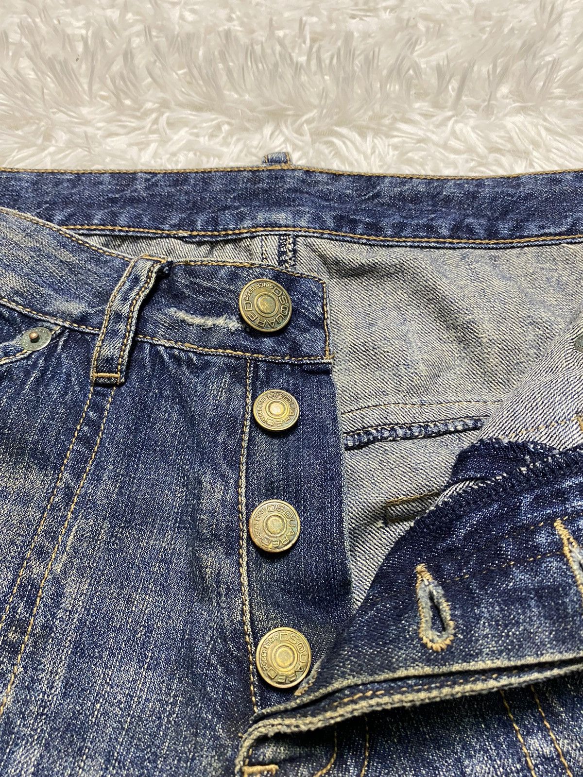 Dsquared2 × Vintage Dsquared Dungaree Spring 85 Rare Distressed Denim Size US 31 - 6 Thumbnail