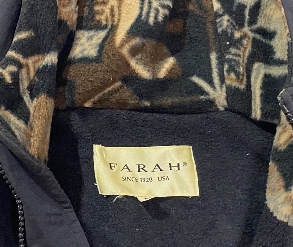 Farah FARAH Half Zipped Fleece Nylon Hoodie Jacket Size US L / EU 52-54 / 3 - 10 Thumbnail