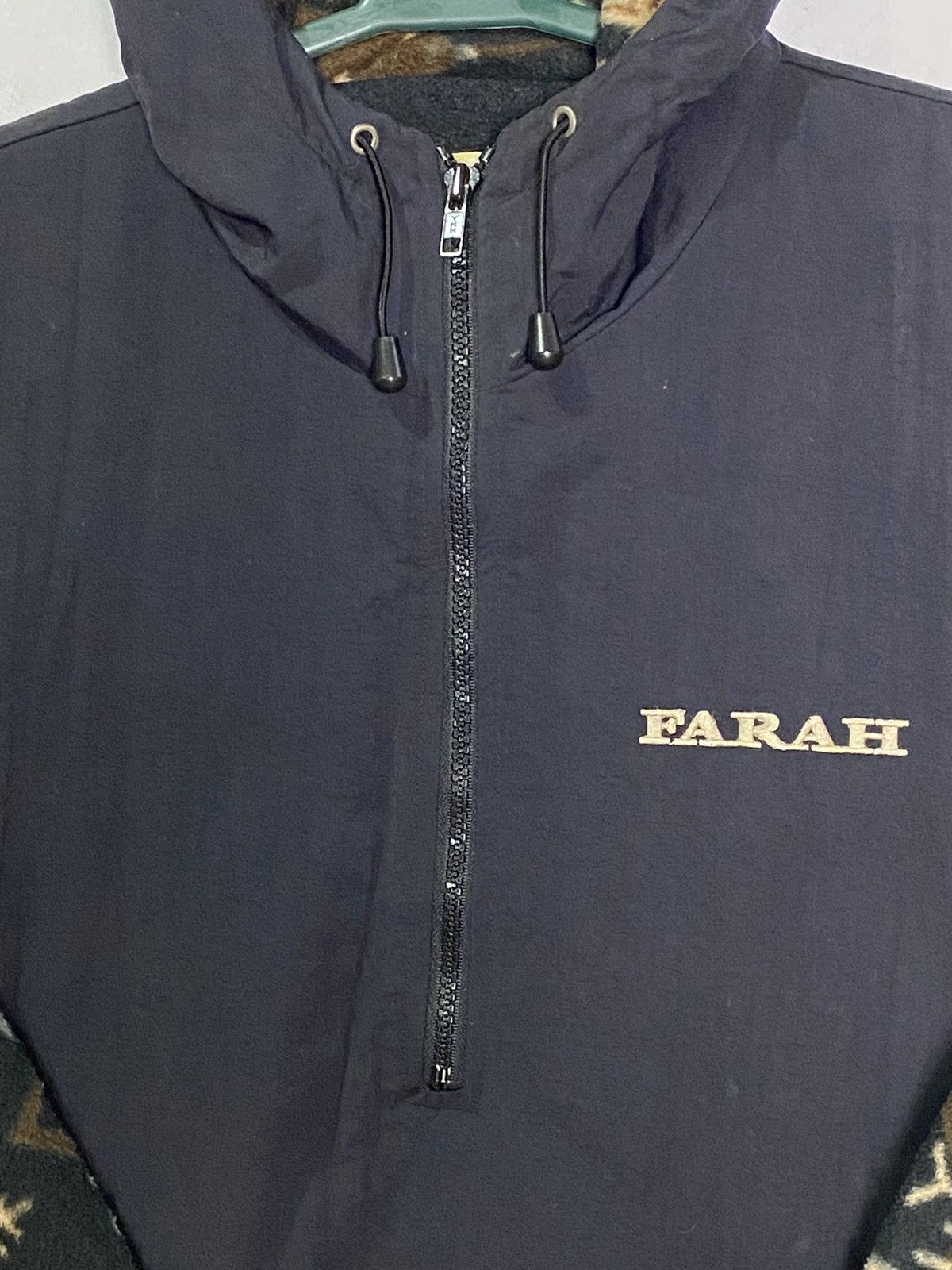 Farah FARAH Half Zipped Fleece Nylon Hoodie Jacket Size US L / EU 52-54 / 3 - 9 Thumbnail