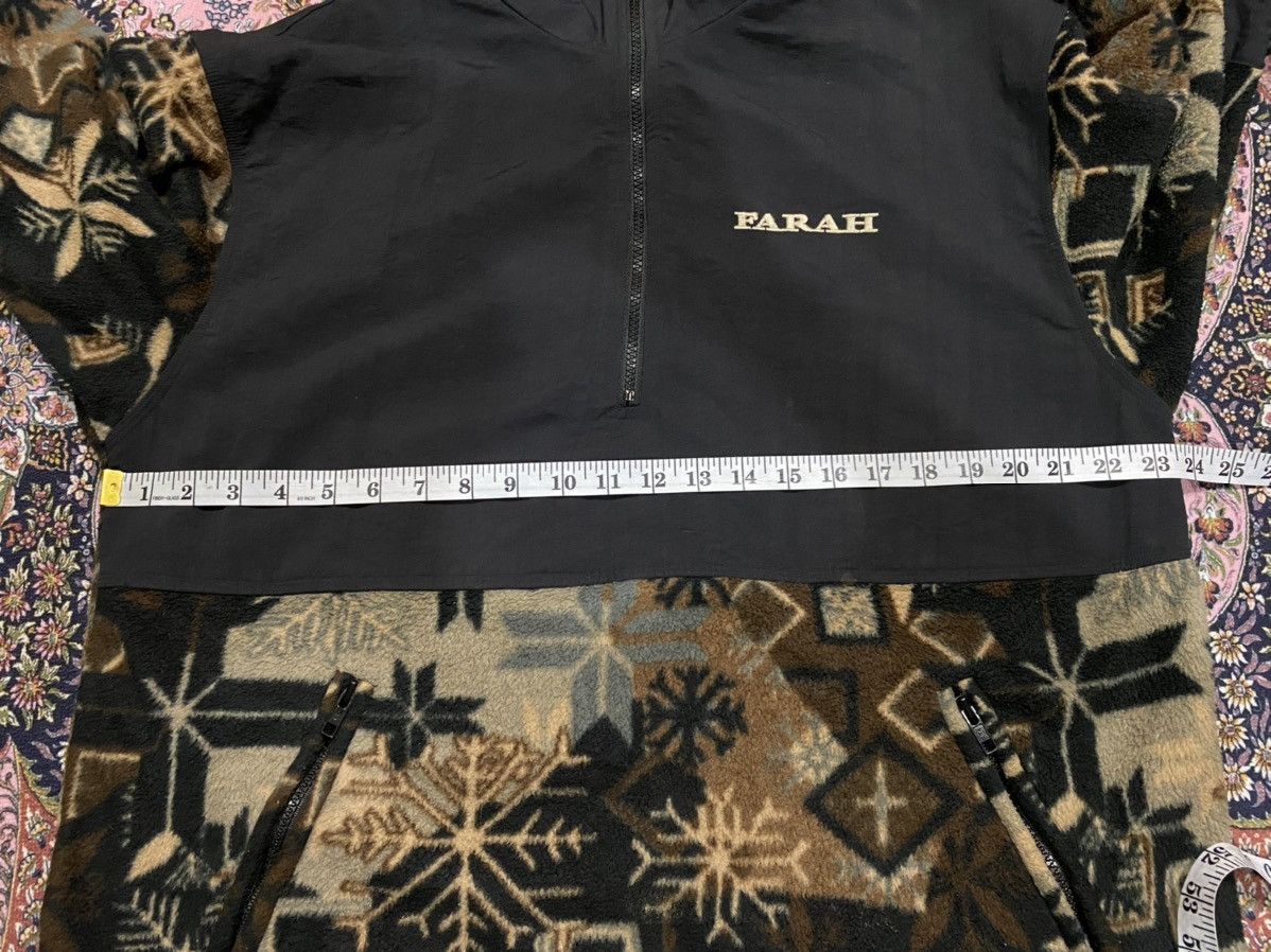 Farah FARAH Half Zipped Fleece Nylon Hoodie Jacket Size US L / EU 52-54 / 3 - 12 Thumbnail