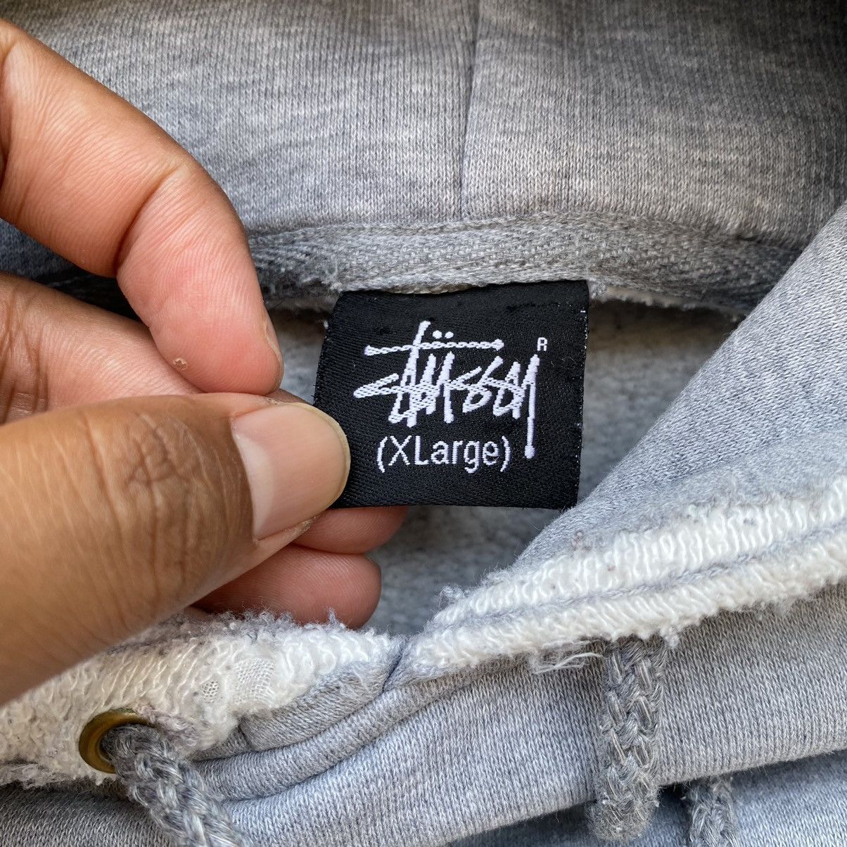 Stussy grey stussy hoodie Size US XL / EU 56 / 4 - 12 Thumbnail