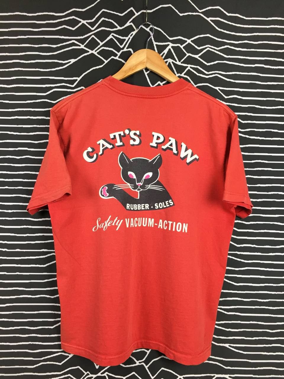 image of Made In USA x Sugar Cane VTG Cheswick By Sugar Cane X Cat's Paw Tee in Red, Men's (Size Medium)