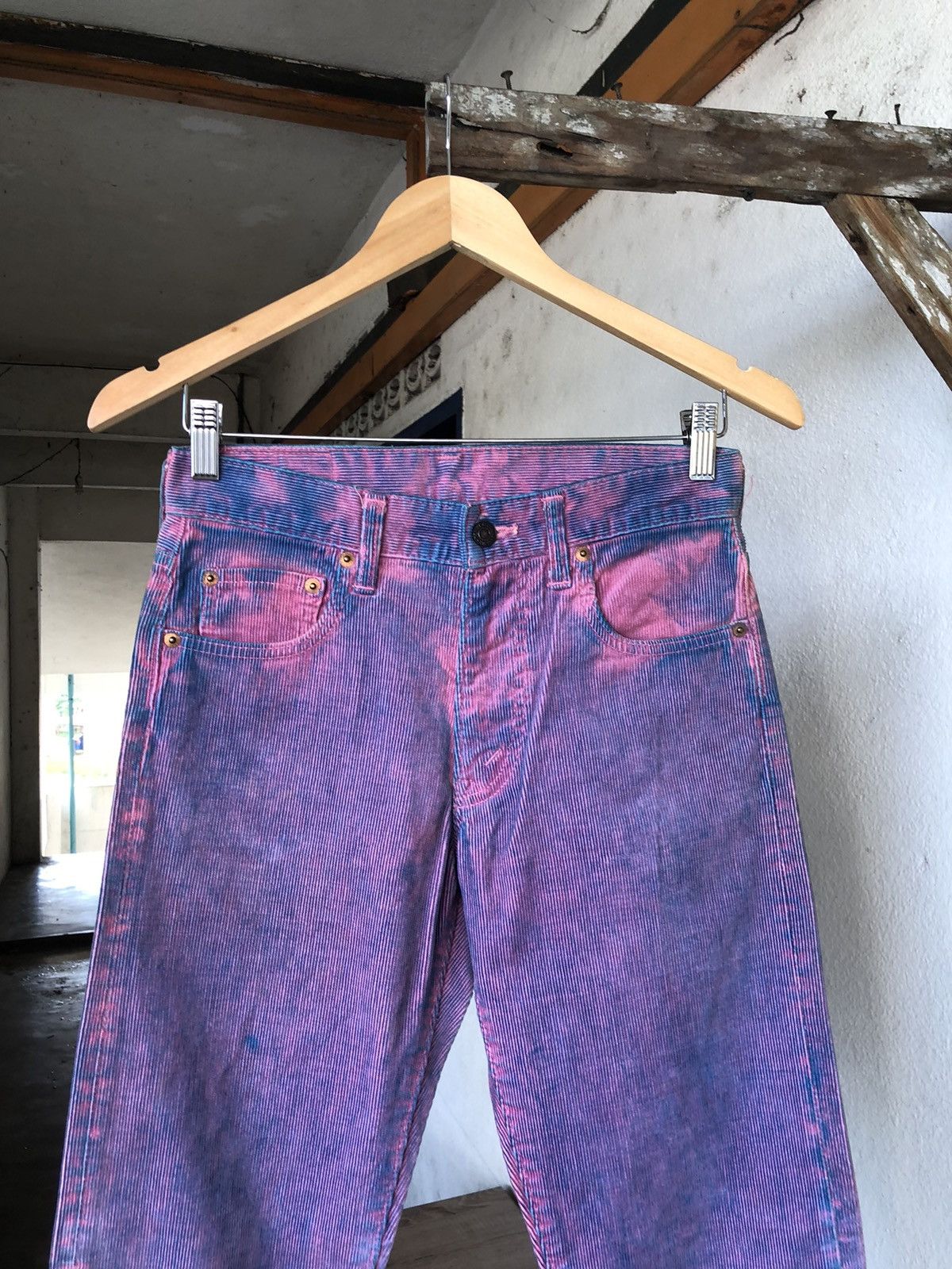 Denime Vintage Denime Acid Wash Straight Cut Corduroy Jeans Size US 28 / EU 44 - 5 Thumbnail