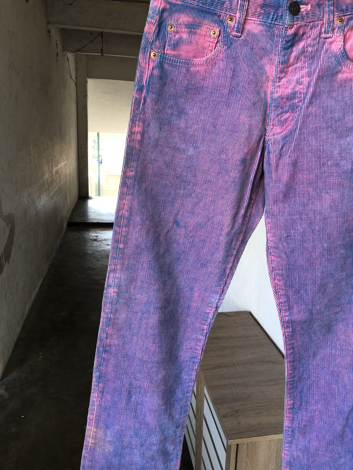 Denime Vintage Denime Acid Wash Straight Cut Corduroy Jeans Size US 28 / EU 44 - 6 Thumbnail