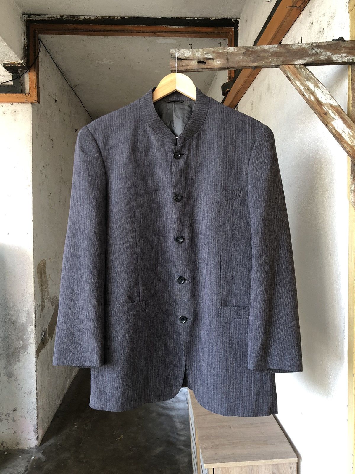Balmain Balmain Paris Guru-Collar Single Breasted Blazer Jackets Size US L / EU 52-54 / 3 - 1 Thumbnail