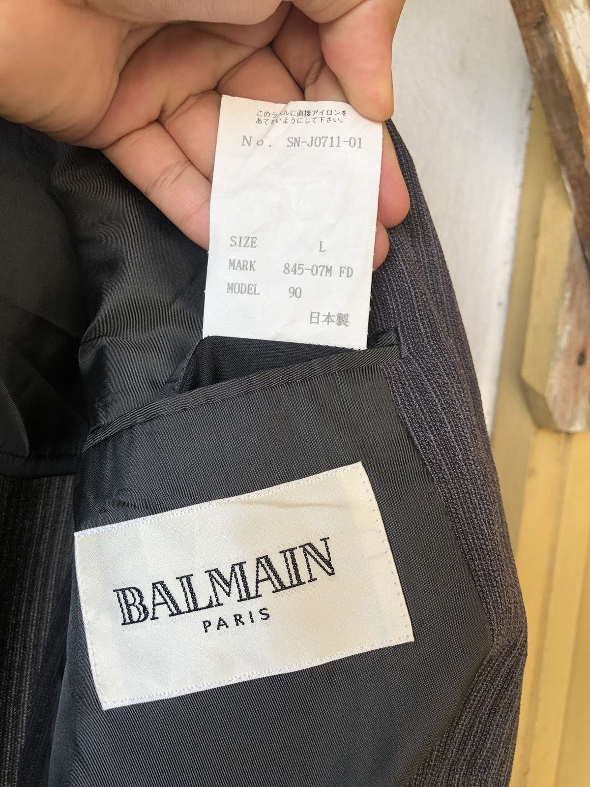 Balmain Balmain Paris Guru-Collar Single Breasted Blazer Jackets Size US L / EU 52-54 / 3 - 18 Thumbnail
