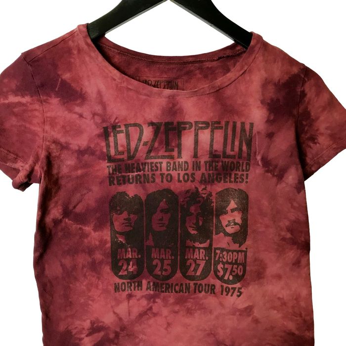 Urban Outfitters Led Zeppelin North American Tour T Shirt Rock Band Tie