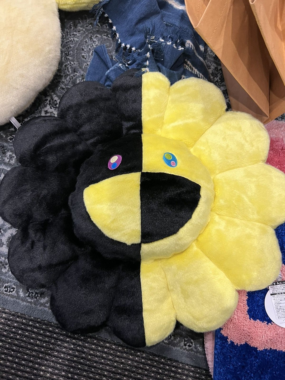 image of Takashi Murakami X Hikaru Flower Cushion Plush 60Cm in Rainbow, Men's