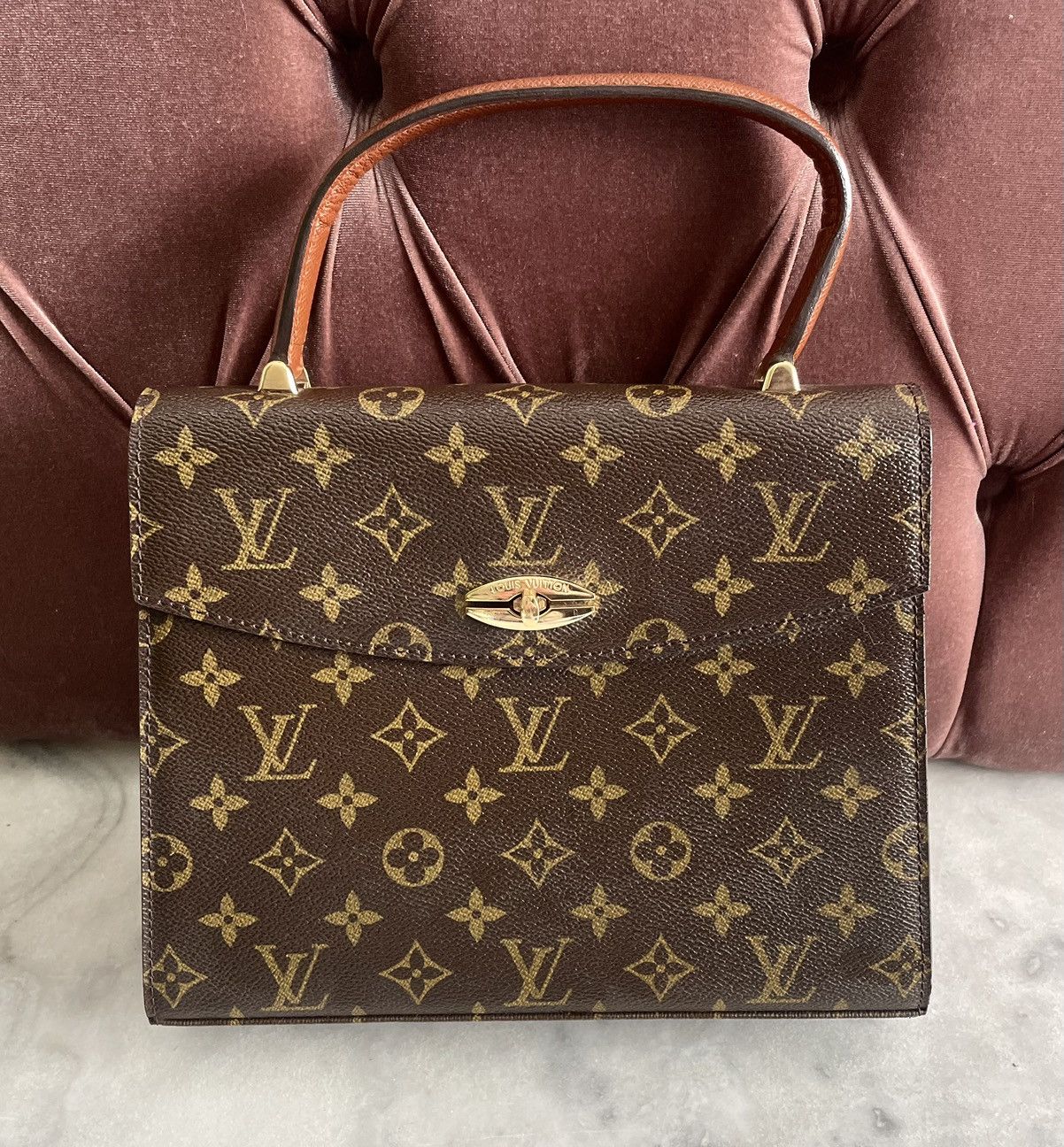 Louis Vuitton Vintage Monogram Malesherbes Kelly Handbag