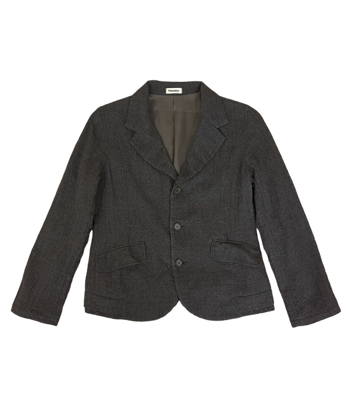 image of Issey Miyake Plantation Wool Button Jacket Japanese Designer, Women's (Size Medium)
