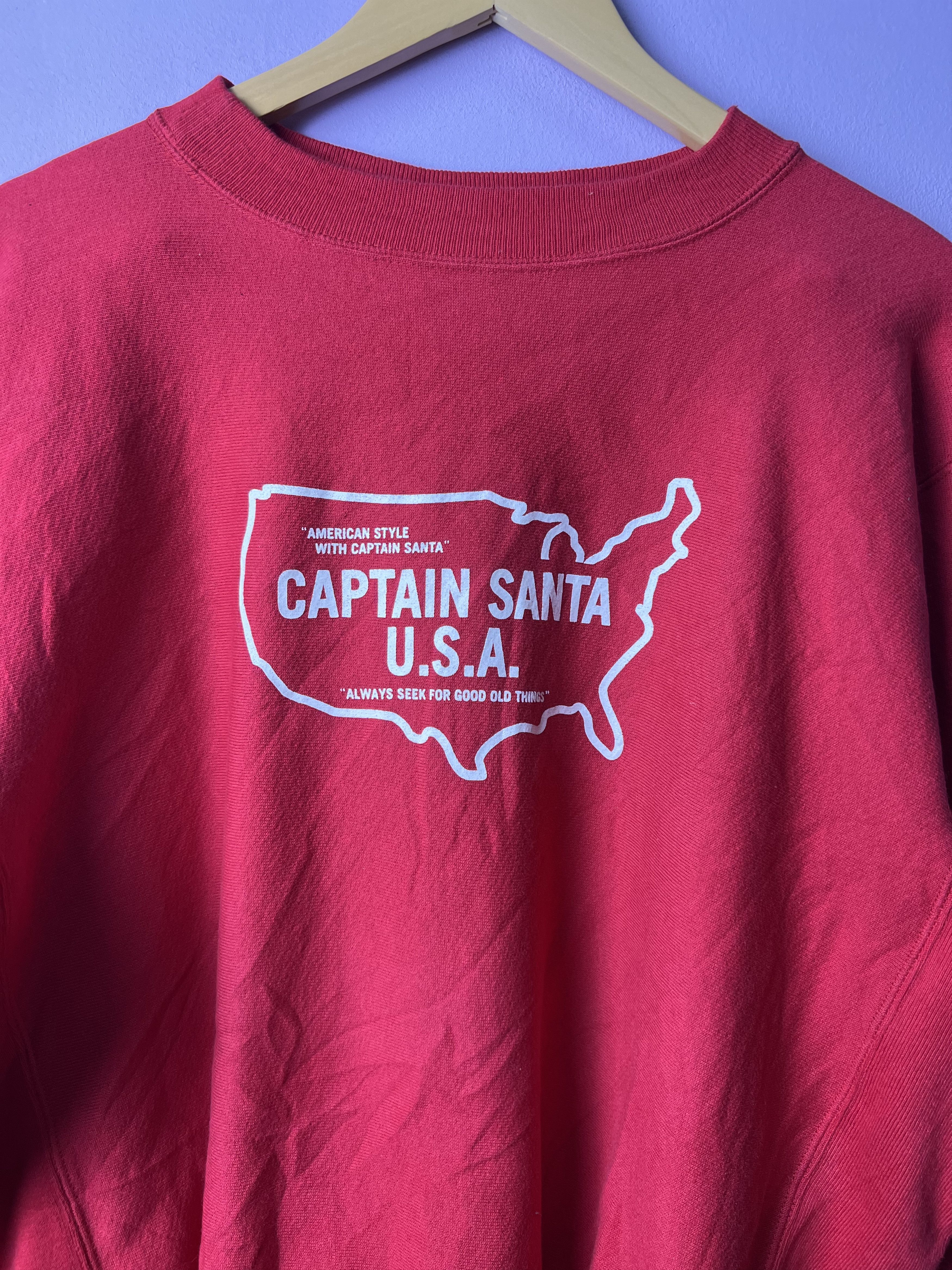 Captain Santors 🔥Vintage Red Captain Santa Crewneck Sweatshirts Size US XL / EU 56 / 4 - 4 Thumbnail