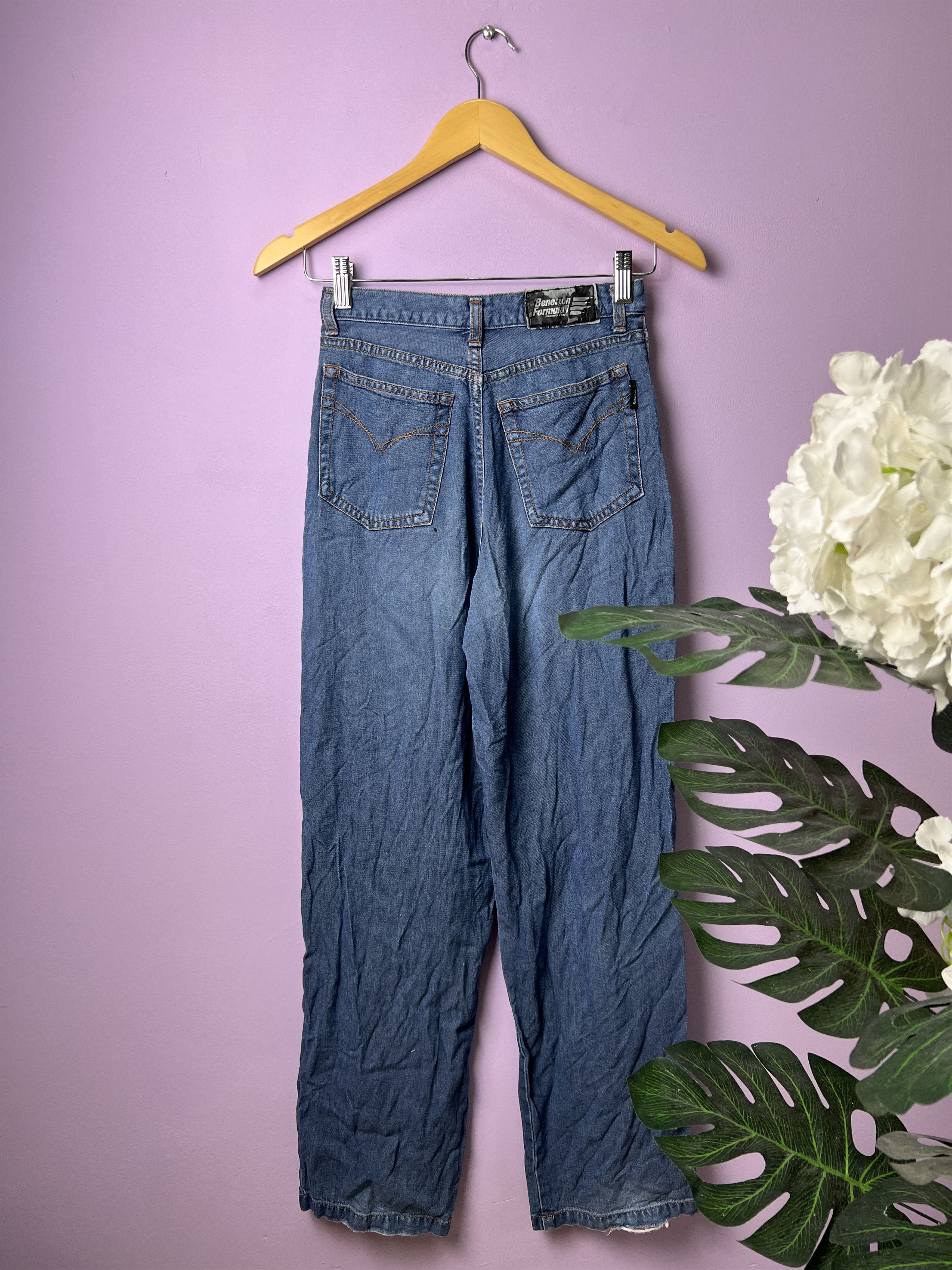 Benetton 🔥Vintage Benetton Formula One Denim Pants Size US 26 / EU 42 - 2 Thumbnail