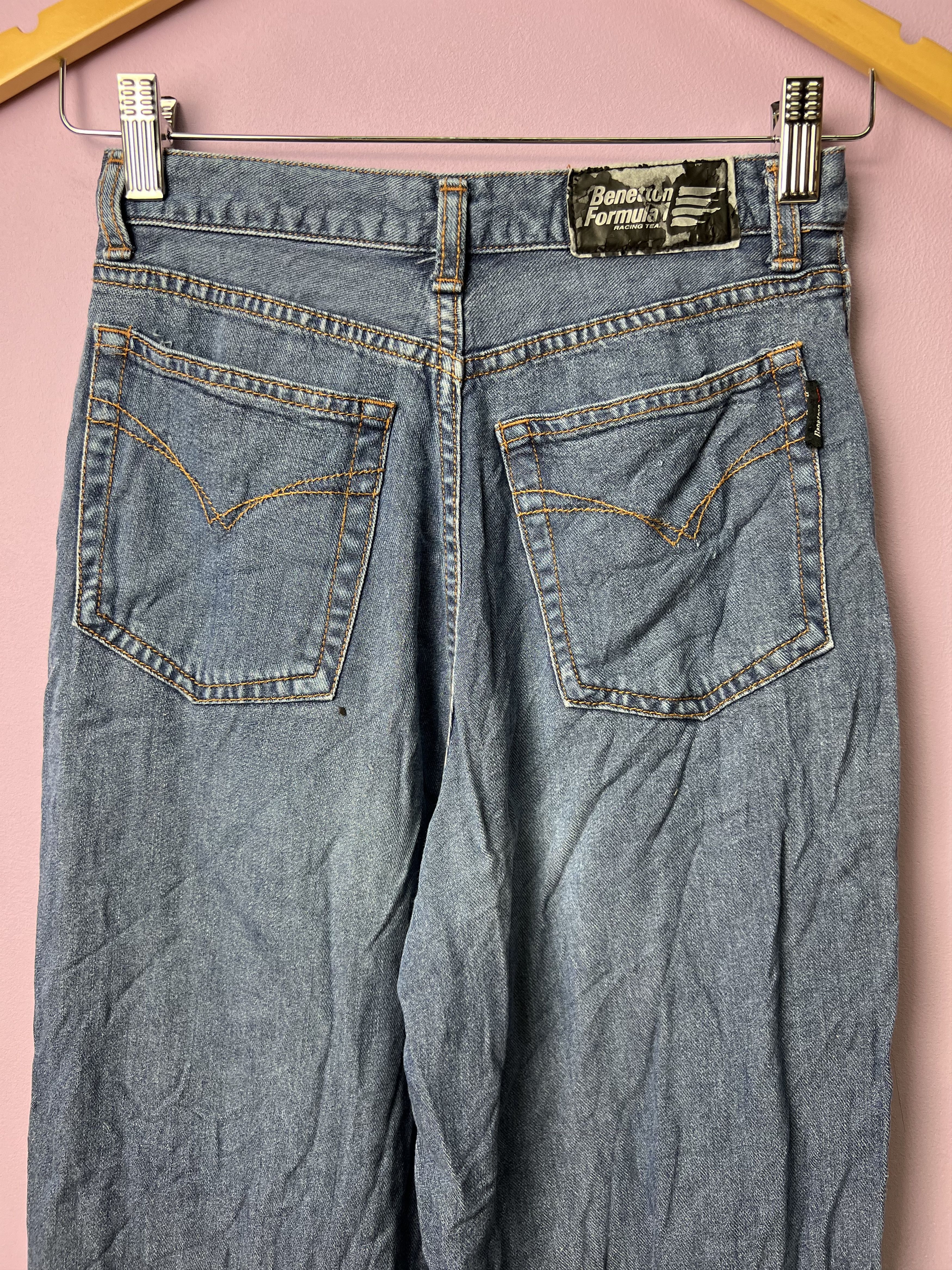 Benetton 🔥Vintage Benetton Formula One Denim Pants Size US 26 / EU 42 - 9 Thumbnail