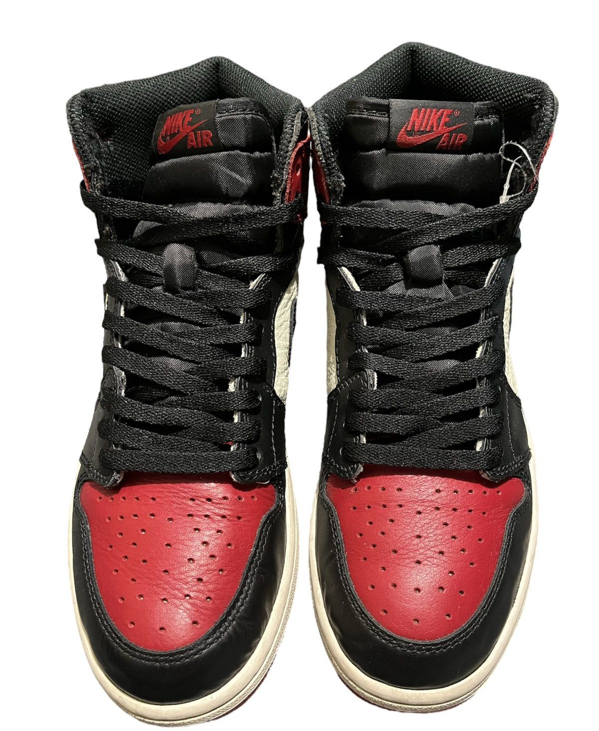 Jordan Brand × Nike × Vintage 9 Jordan Retro 1 Bred Toe 2018 Gym Red Black White Chicago Size US 9 / EU 42 - 2 Thumbnail
