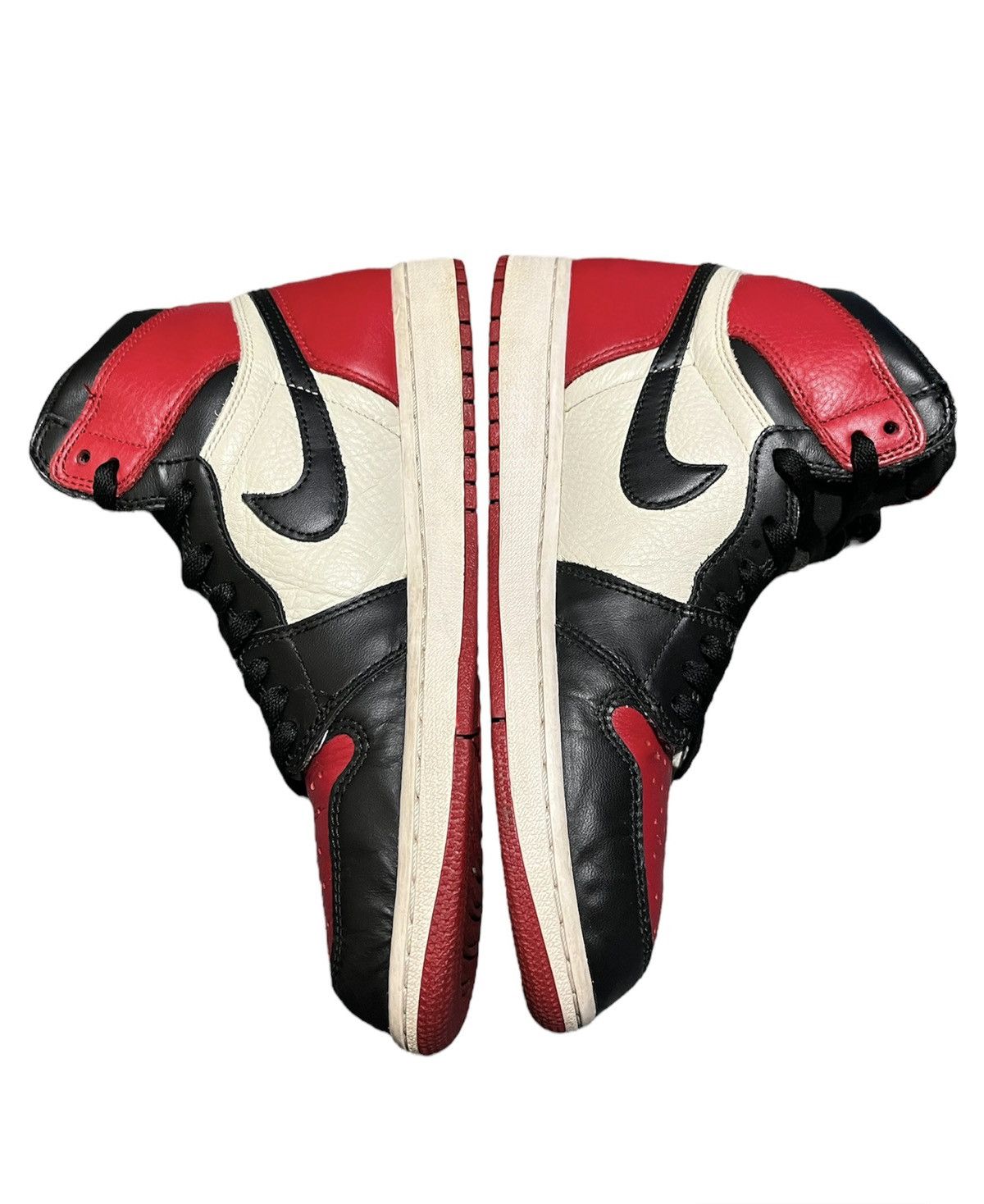 Jordan Brand × Nike × Vintage 9 Jordan Retro 1 Bred Toe 2018 Gym Red Black White Chicago Size US 9 / EU 42 - 3 Thumbnail