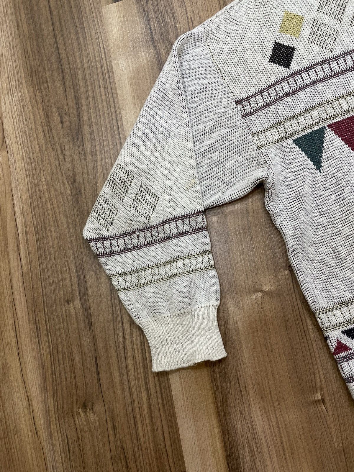 Vintage Vintage 1990s Knit Sweater Congo Style 3D Gios Sportline Xl Size US L / EU 52-54 / 3 - 12 Thumbnail
