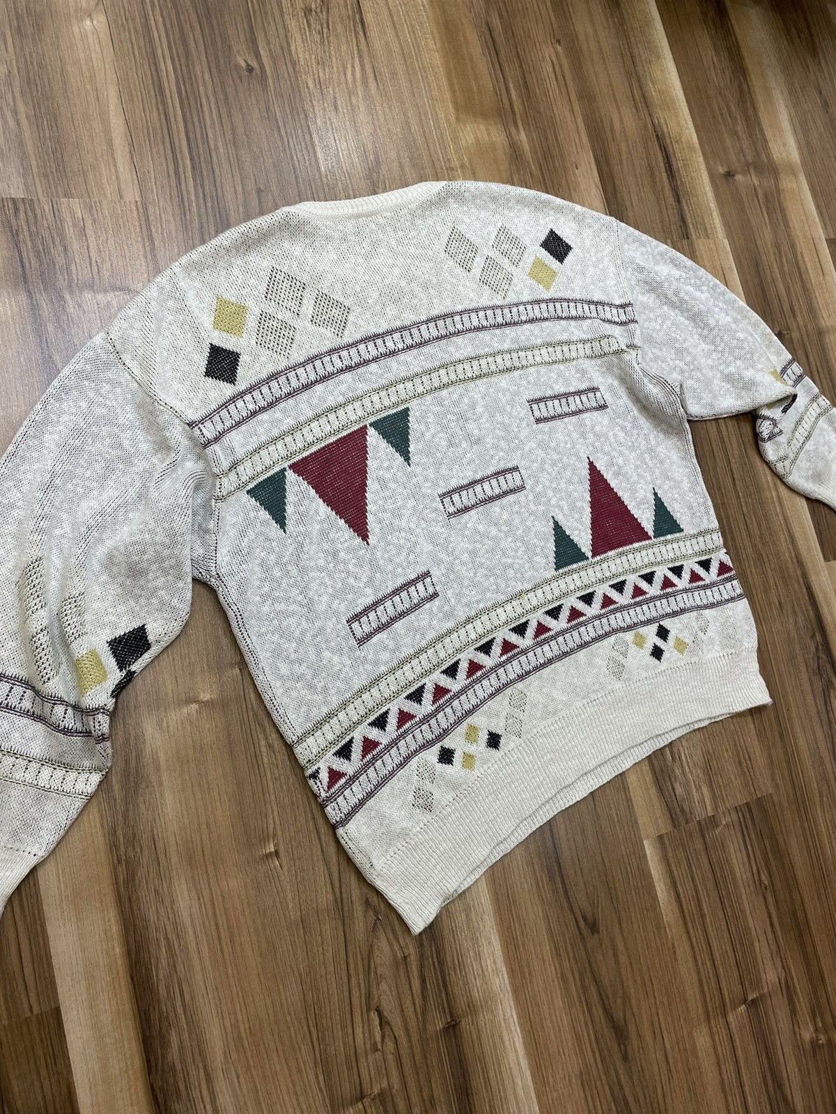 Vintage Vintage 1990s Knit Sweater Congo Style 3D Gios Sportline Xl Size US L / EU 52-54 / 3 - 3 Thumbnail