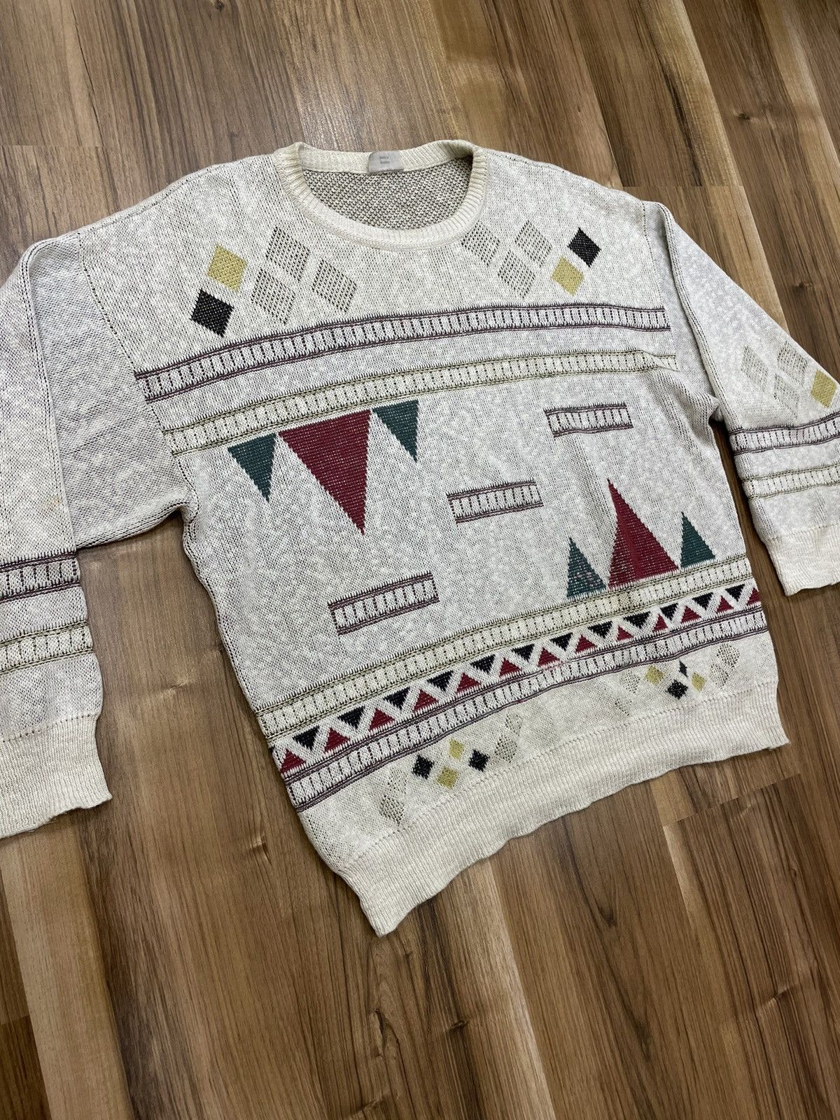 Vintage Vintage 1990s Knit Sweater Congo Style 3D Gios Sportline Xl Size US L / EU 52-54 / 3 - 2 Thumbnail