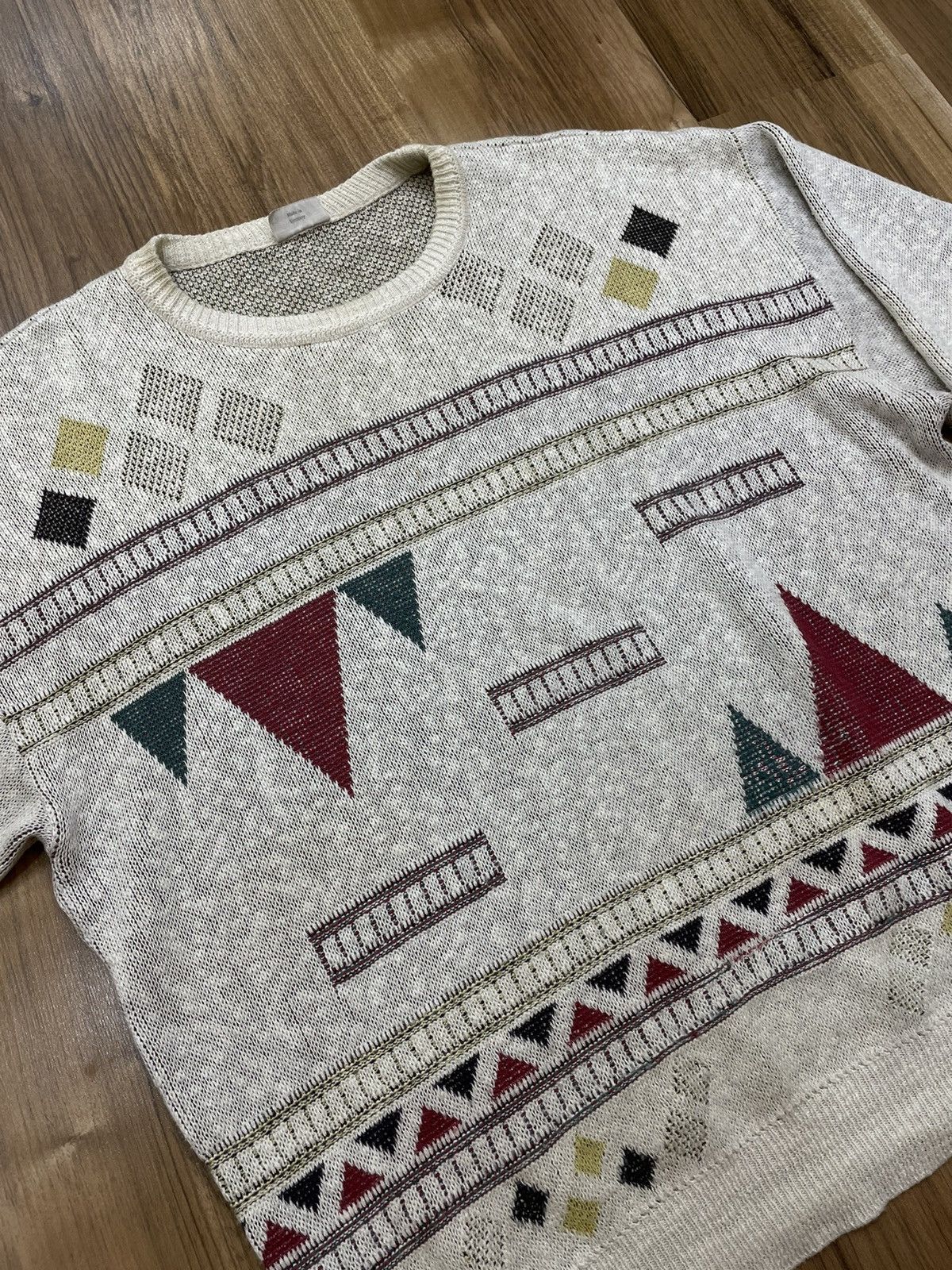 Vintage Vintage 1990s Knit Sweater Congo Style 3D Gios Sportline Xl Size US L / EU 52-54 / 3 - 8 Thumbnail
