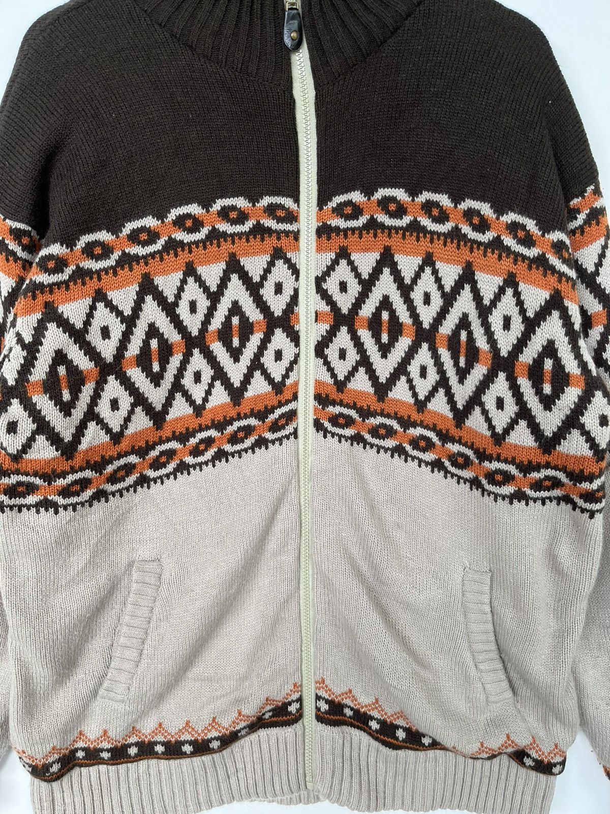 Vintage Vintage Abstract Knit Fullzip Sweater Size US XXL / EU 58 / 5 - 3 Thumbnail