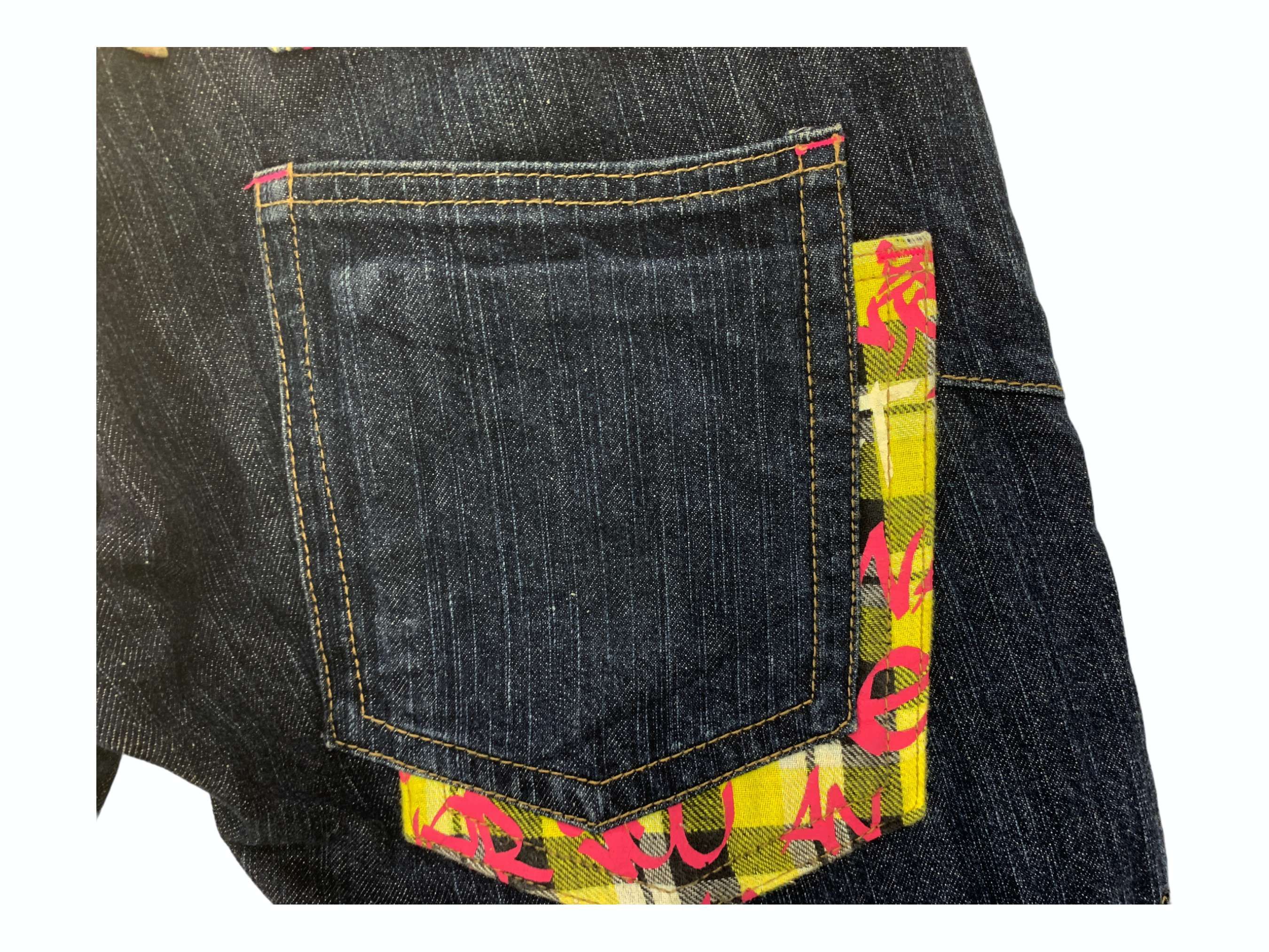 Japanese Brand Antfui Denim Jeans Double Waist Punk Bondage Goth Pants Size US 29 - 12 Thumbnail